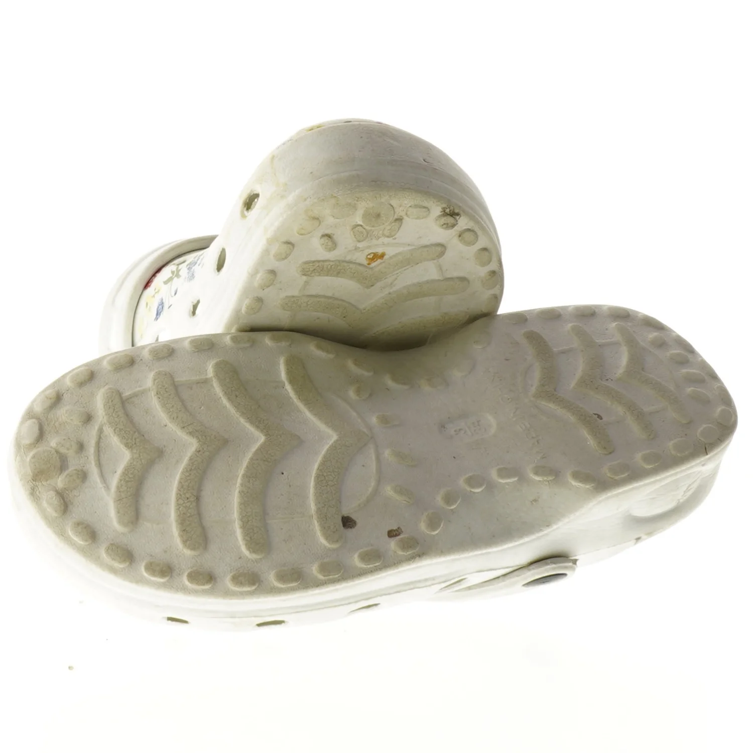 Blomstrede træsko i størrelse 34 (str. 34 )