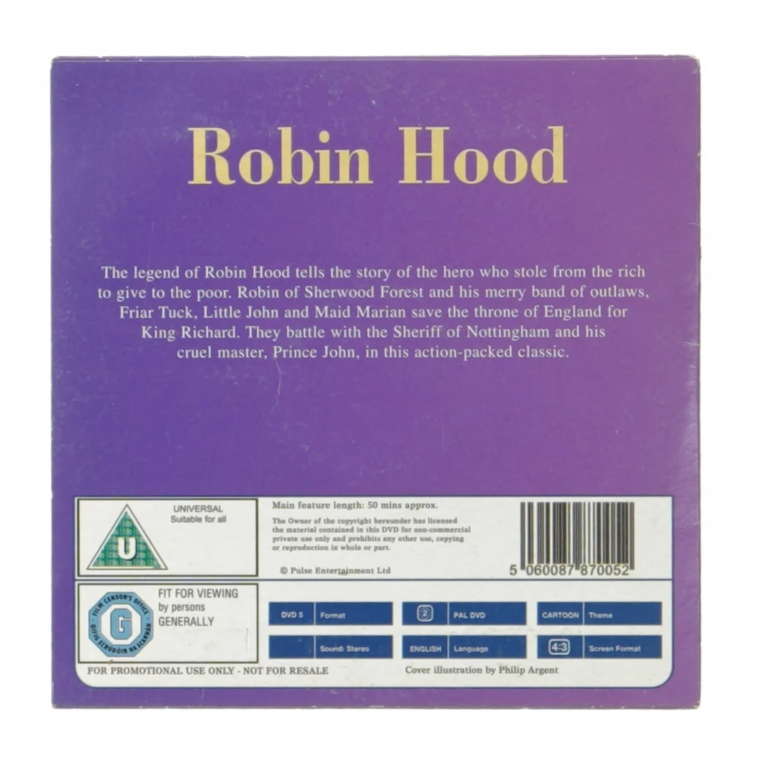 Robin Hood DVD (str. 12,5x12,5 cm)