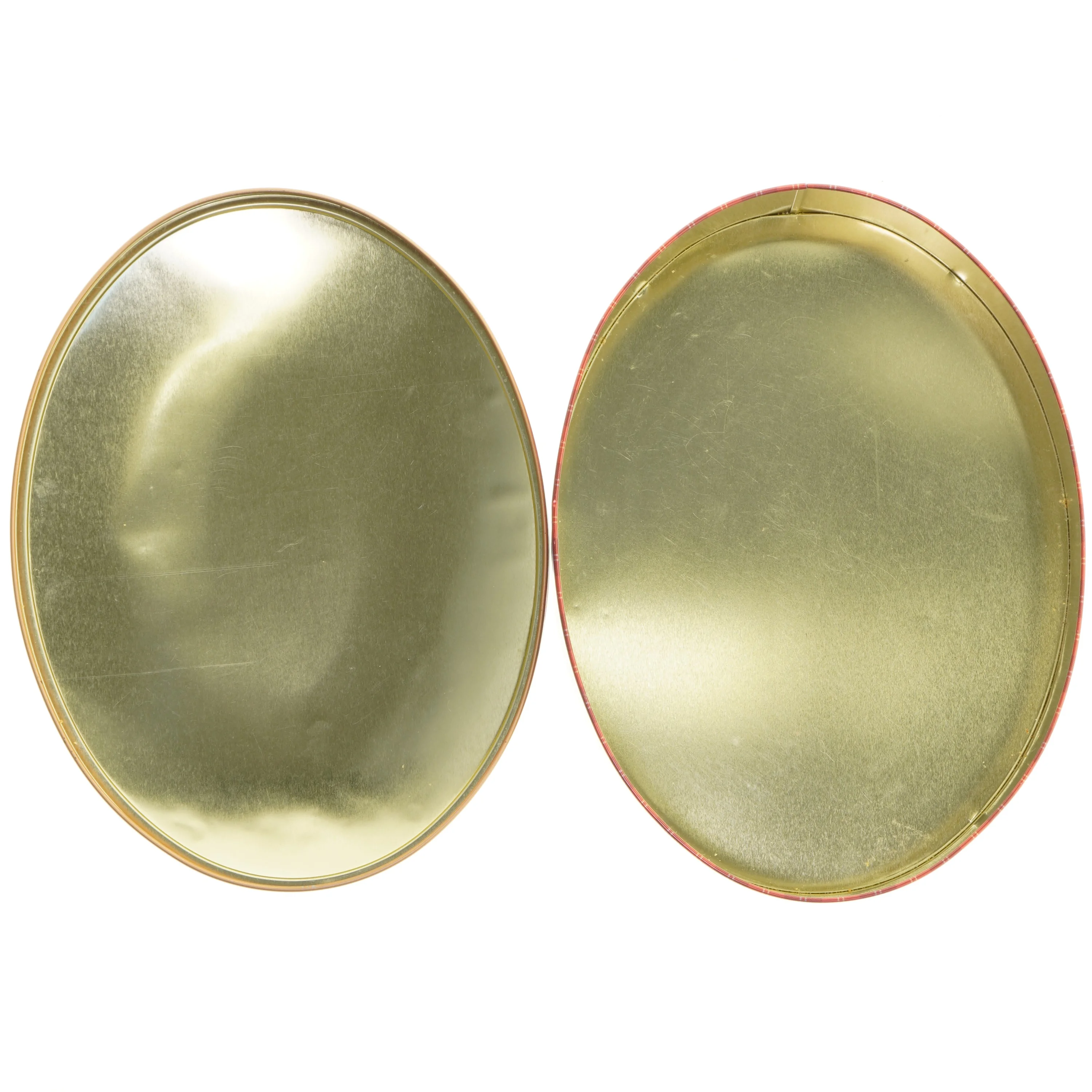 Rund metal kagedåse (str. 29x22 cm)