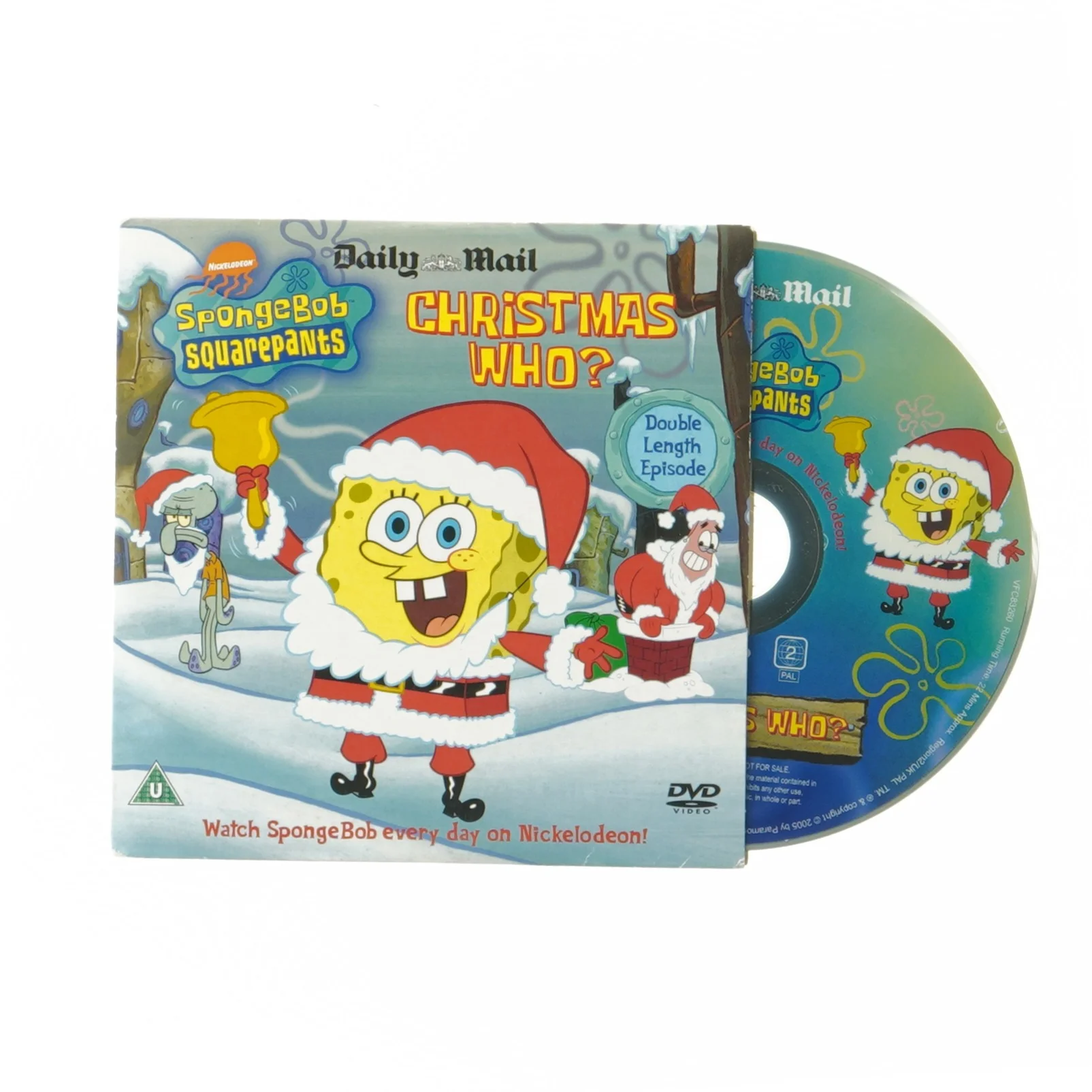 Spongebob Squarepants Christmas Who DVD fra Nickelodeon (str. 12,5x12,5 cm)