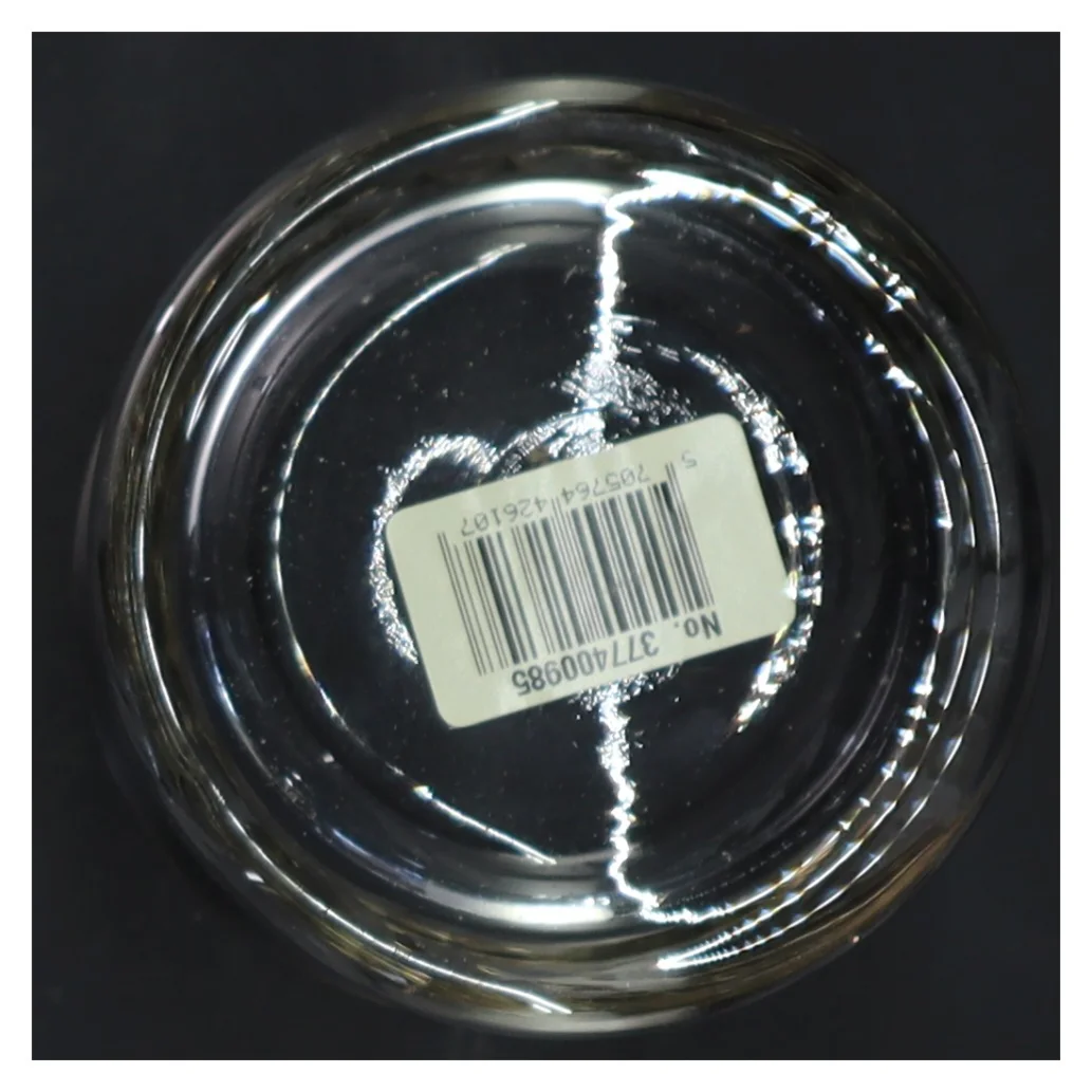 Dekorativ glasvase med mønster fra Lene Bjerre (str. 9x9 cm)