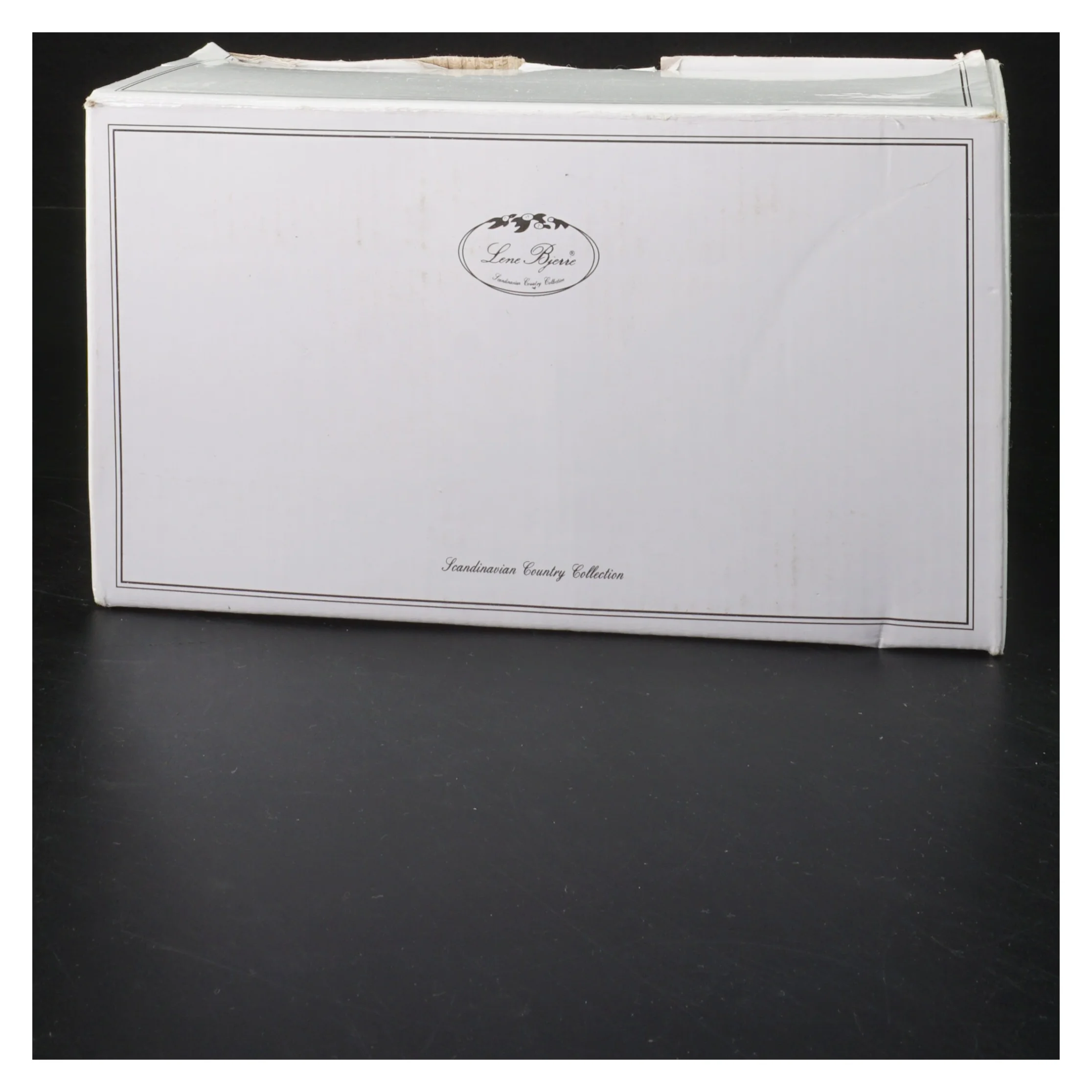 Dekorativ glasvase med mønster fra Lene Bjerre (str. 9x9 cm)