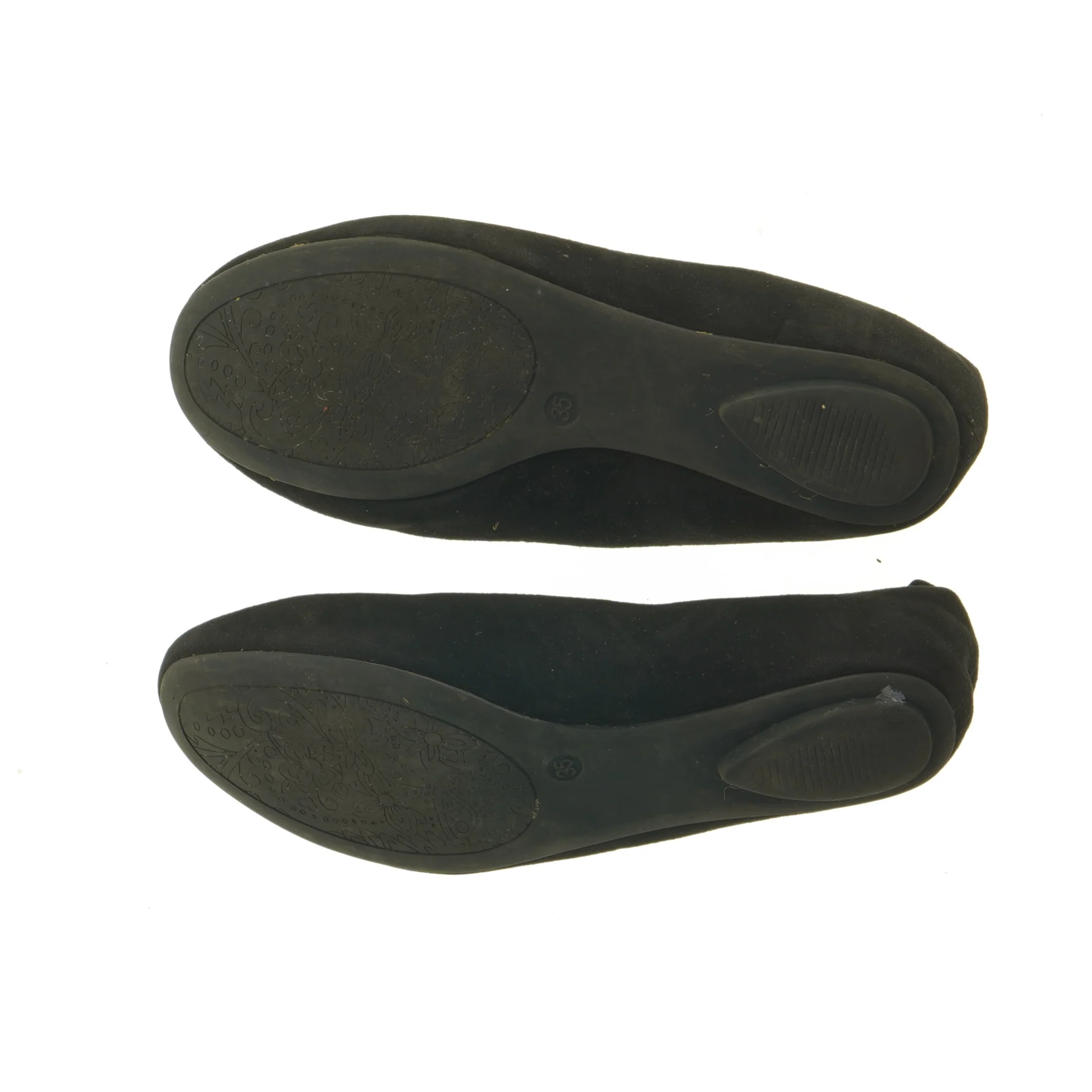 Sort ballerina med pynt (str. 35 )