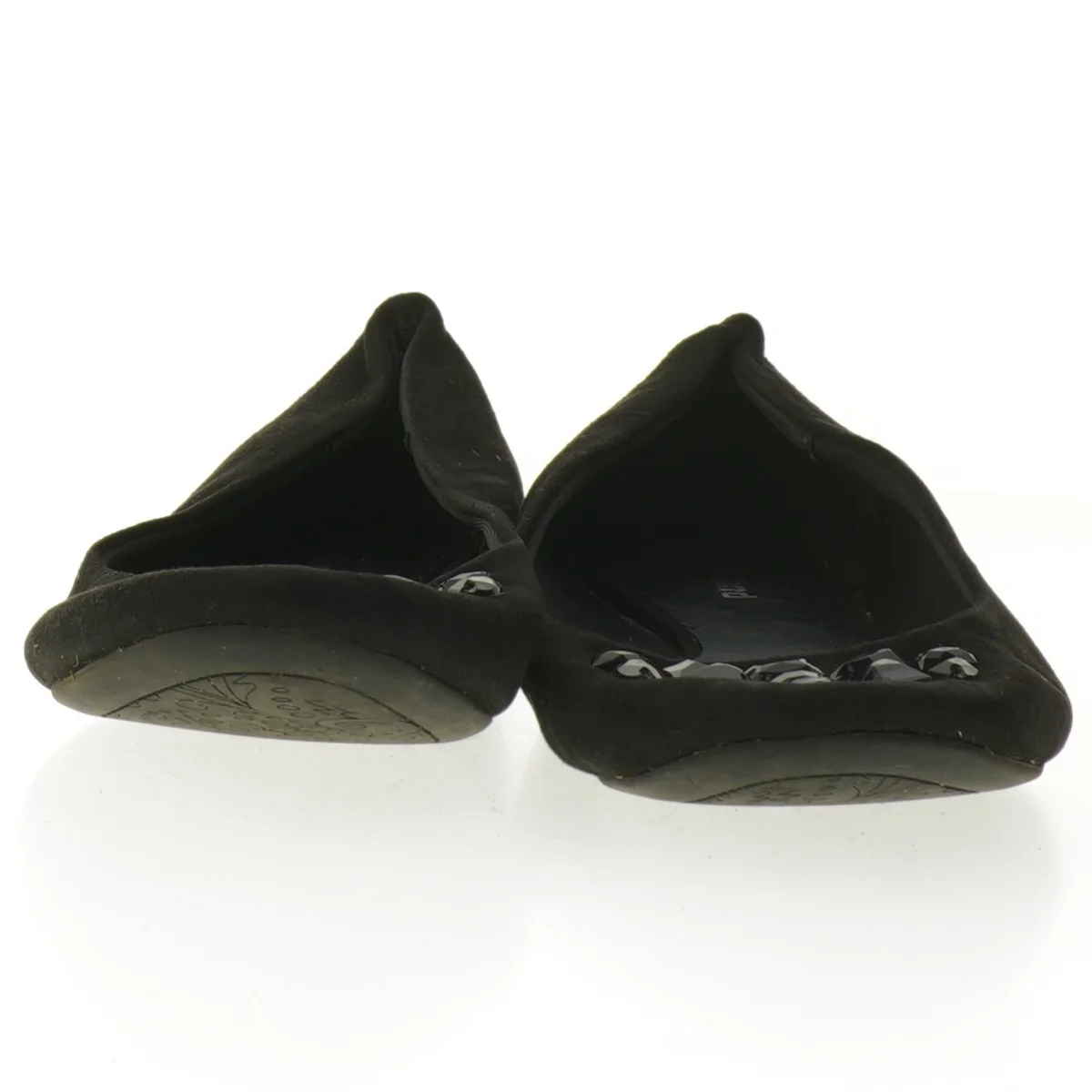 Sort ballerina med pynt (str. 35 )