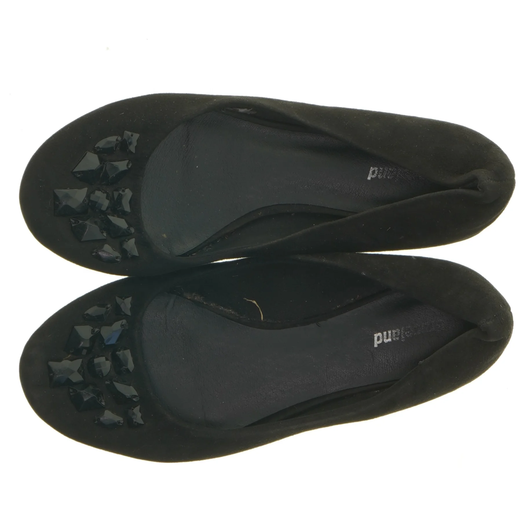 Sort ballerina med pynt (str. 35 )