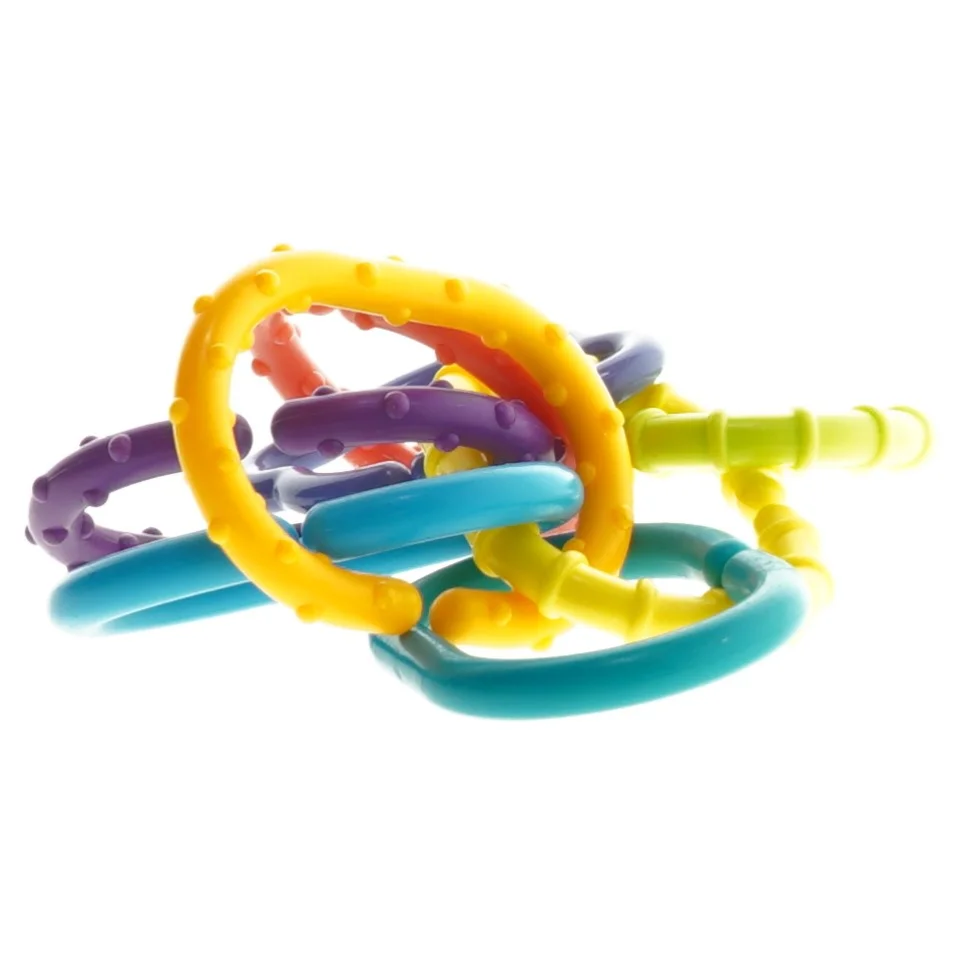 Farverige bideringe til baby (str. 10 cm)