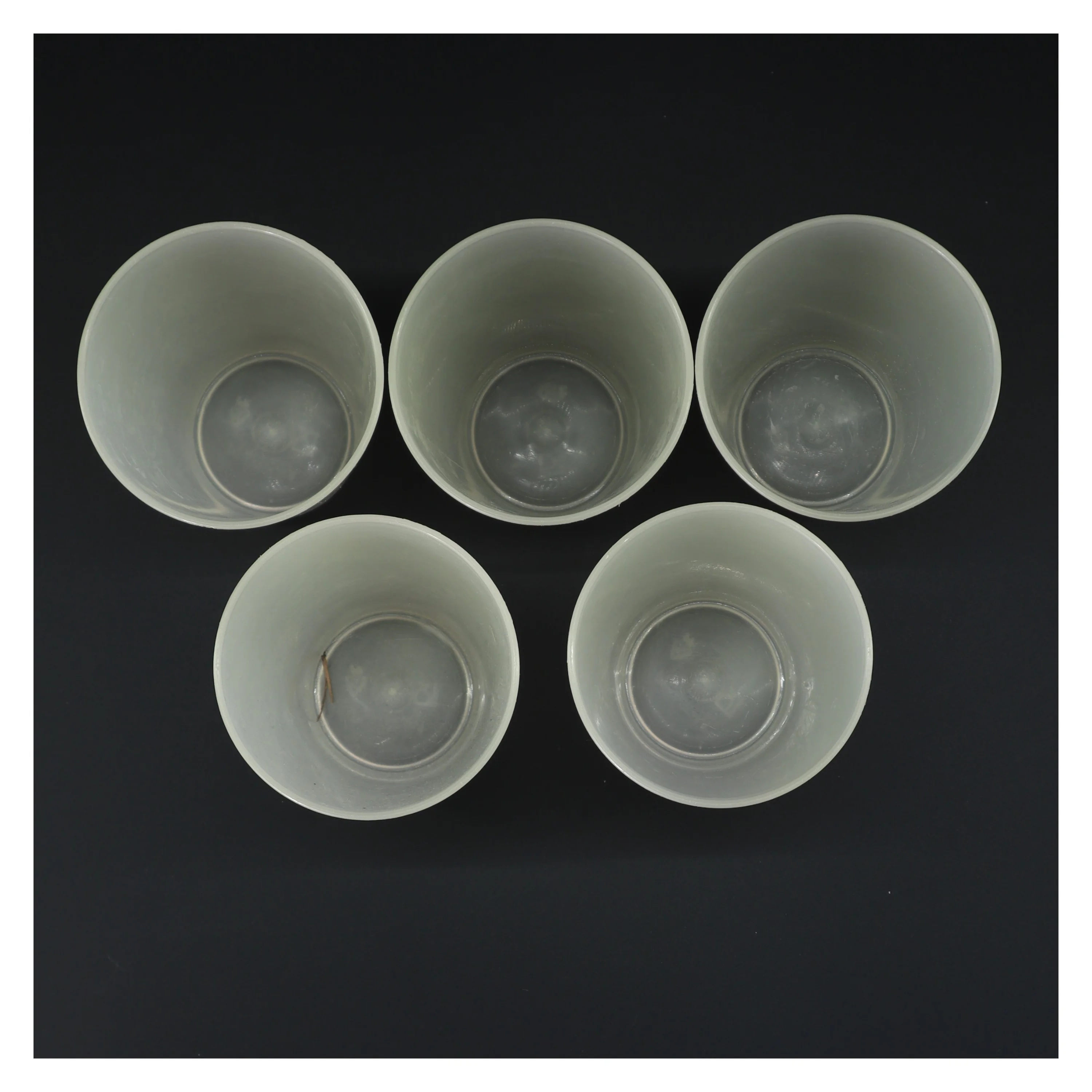 Sæt med 5 frostede drikkeglas (str. Ø 9 cm)