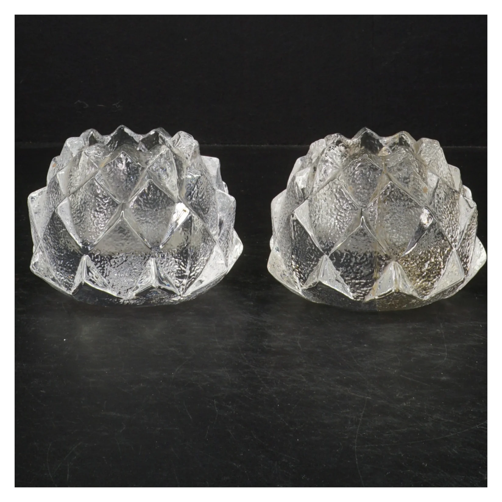 Glaslysestager (str. 7 cm)