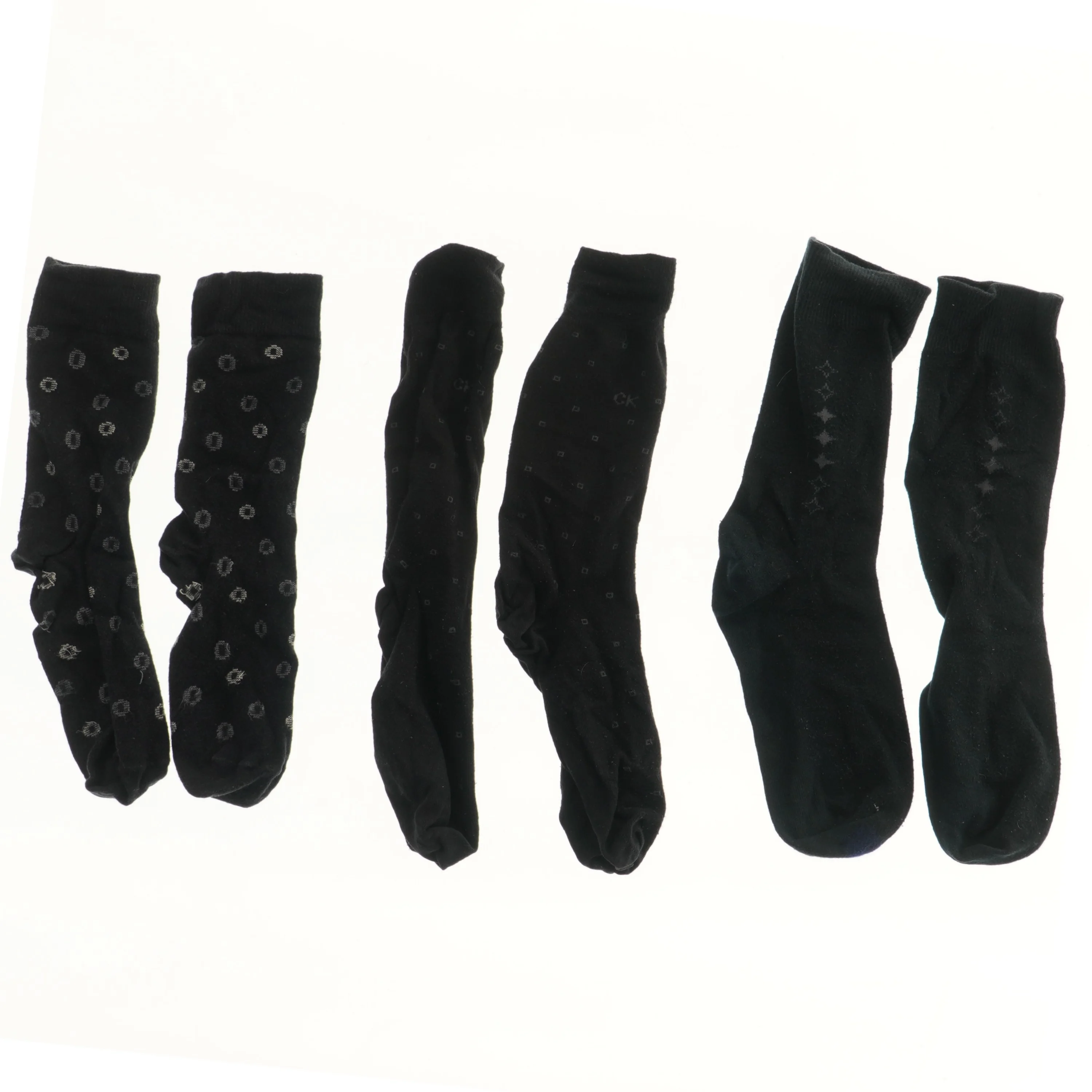 Sæt af sorte sokker (str. ca. 34 cm)