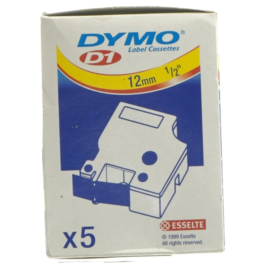 Dymo D1 Label Kassette 12mm fra Dymo (str. 9x9x7 cm)