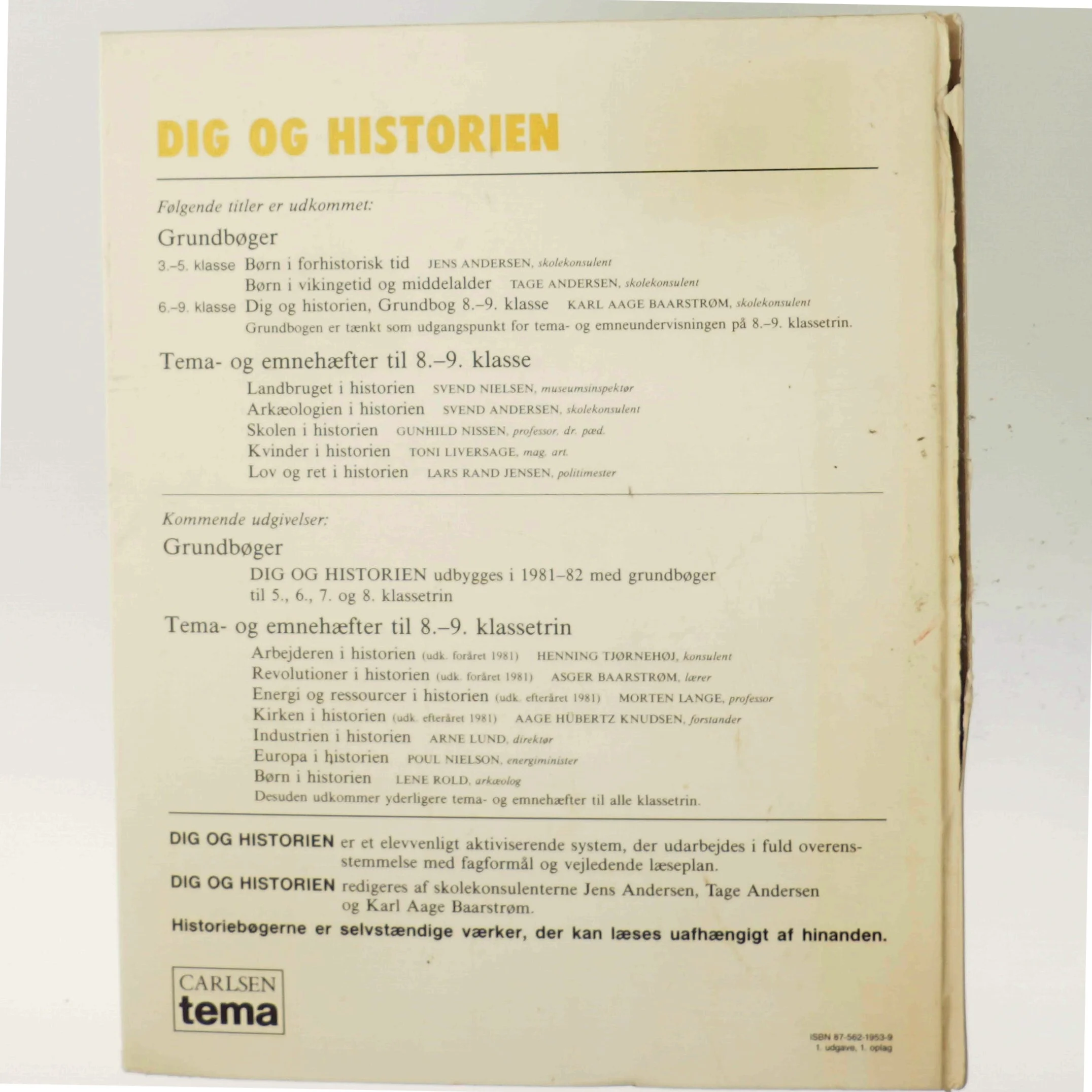 Børn i vikingetid og middelalder af Tage Andersen (Bog) fra Carlsen