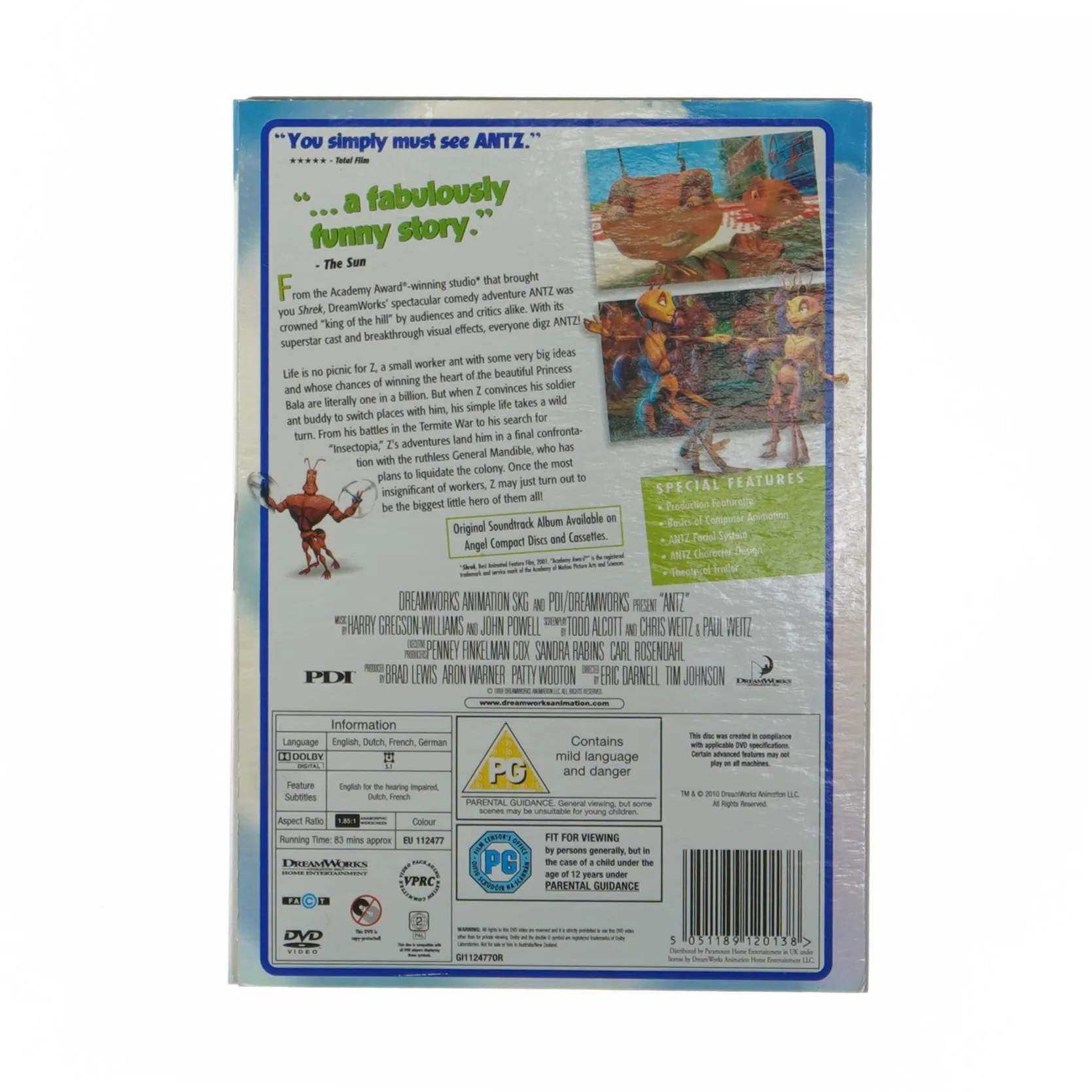 DVD-film Antz fra Dreamworks (str. Dvd)