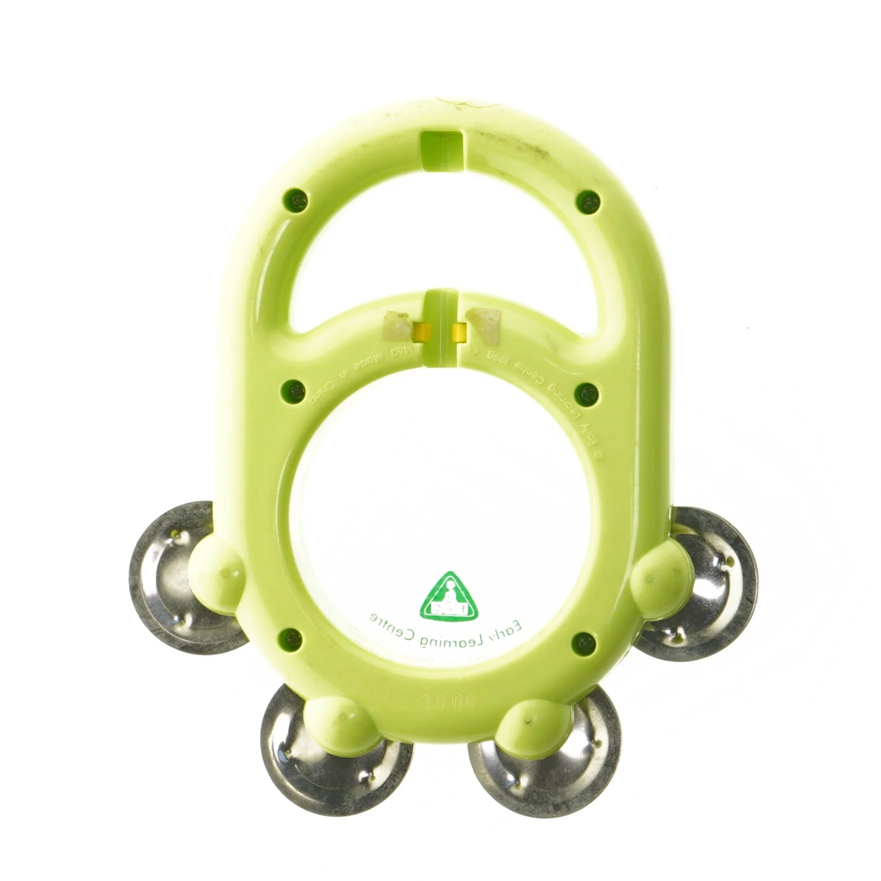 Børnetamburin, grøn fra ELC (str. 17x11 cm)