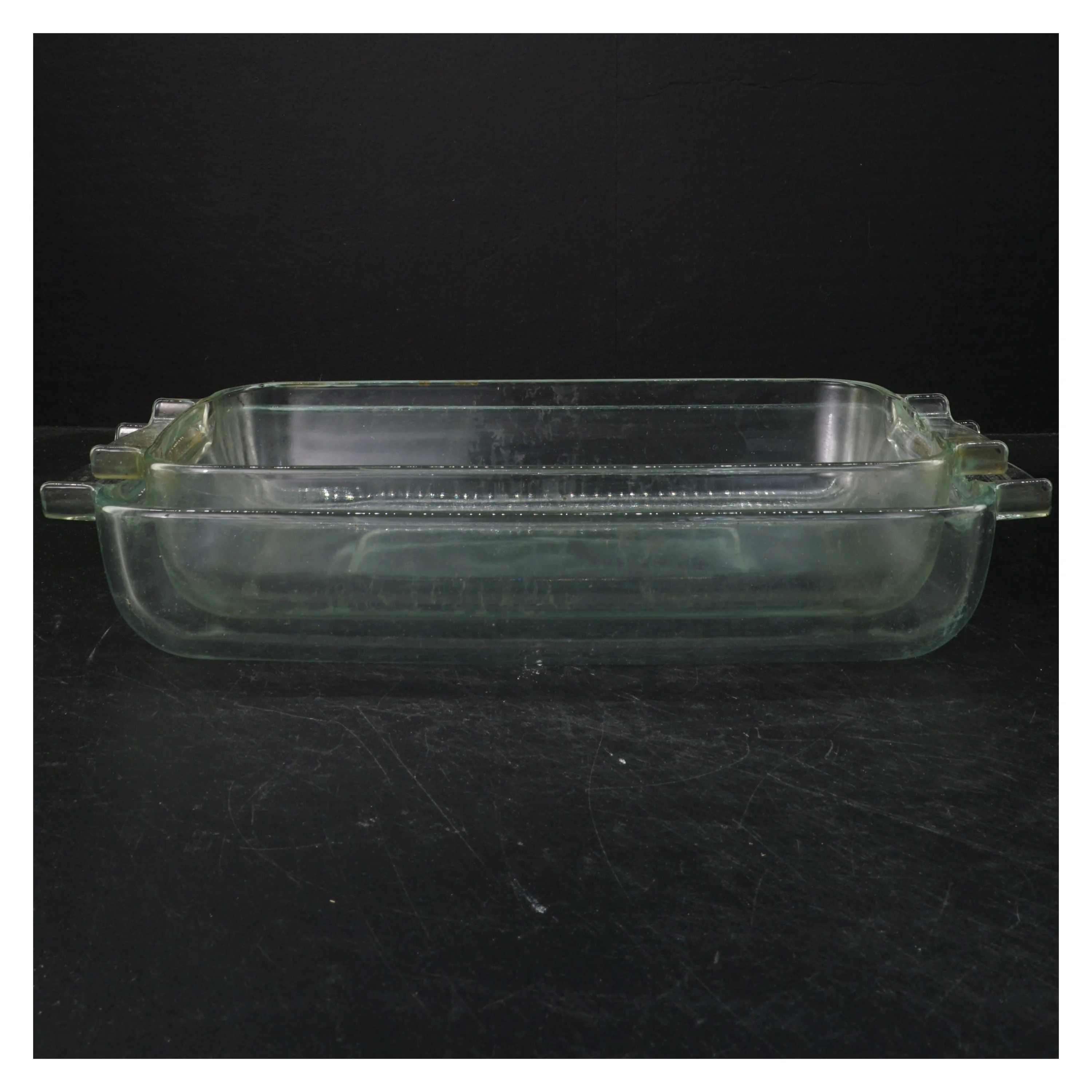 Pyrex glasfad fra Pyrex (str. 30,5 cm. og 28,5 cm)