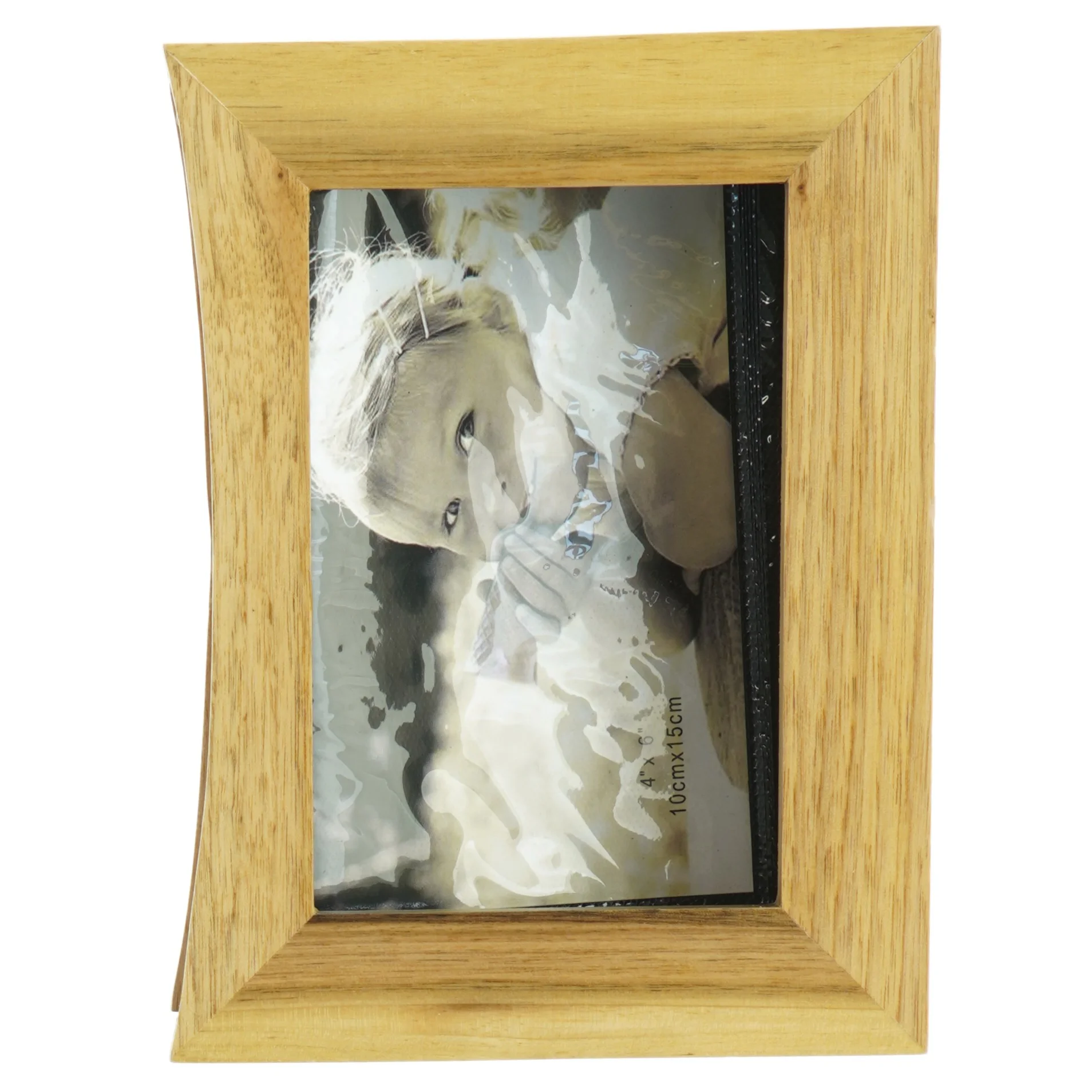 Træbilledramme med skuffe (str. 20x15 cm)