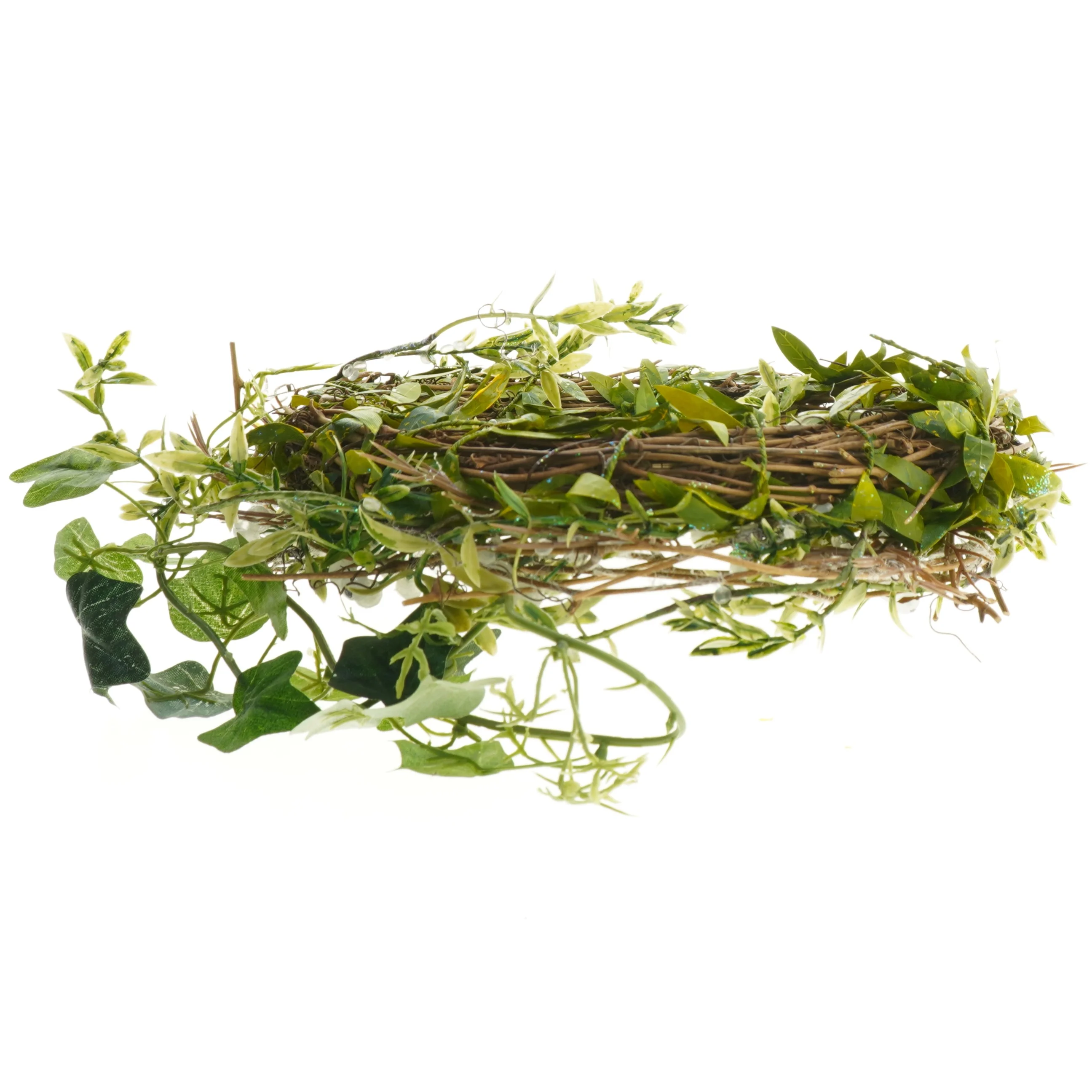 Dekorativ krans med hvide bær (str. Ø 23 cm)