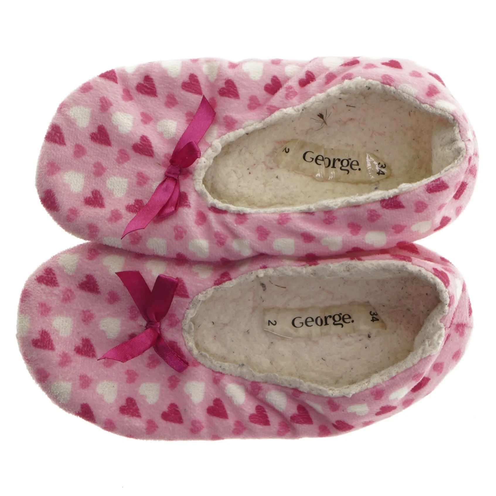 Lyserøde tøfler i størrelse 34 fra George (str. 34 )