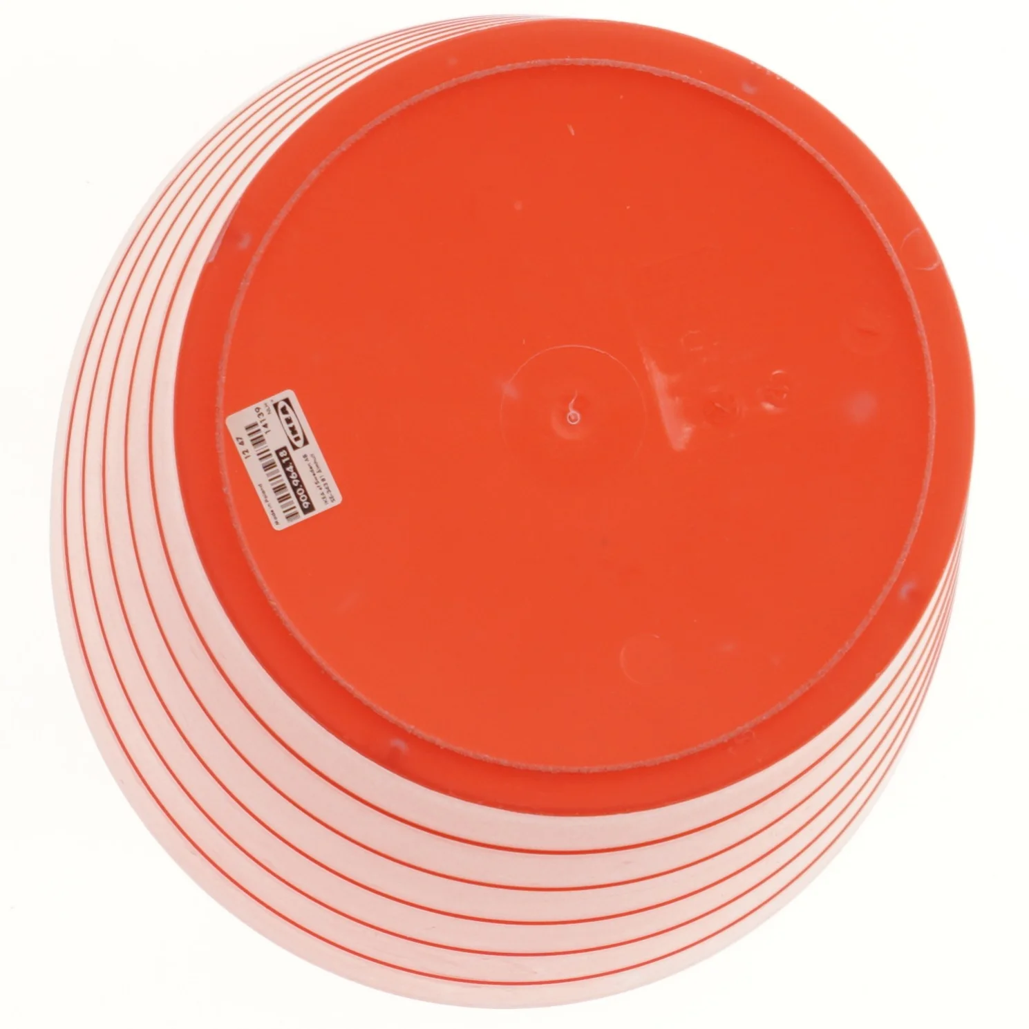 Orange plast skraldespand/potte, 30 cm fra IKEA (str. 30 cm, ø 30 cm)
