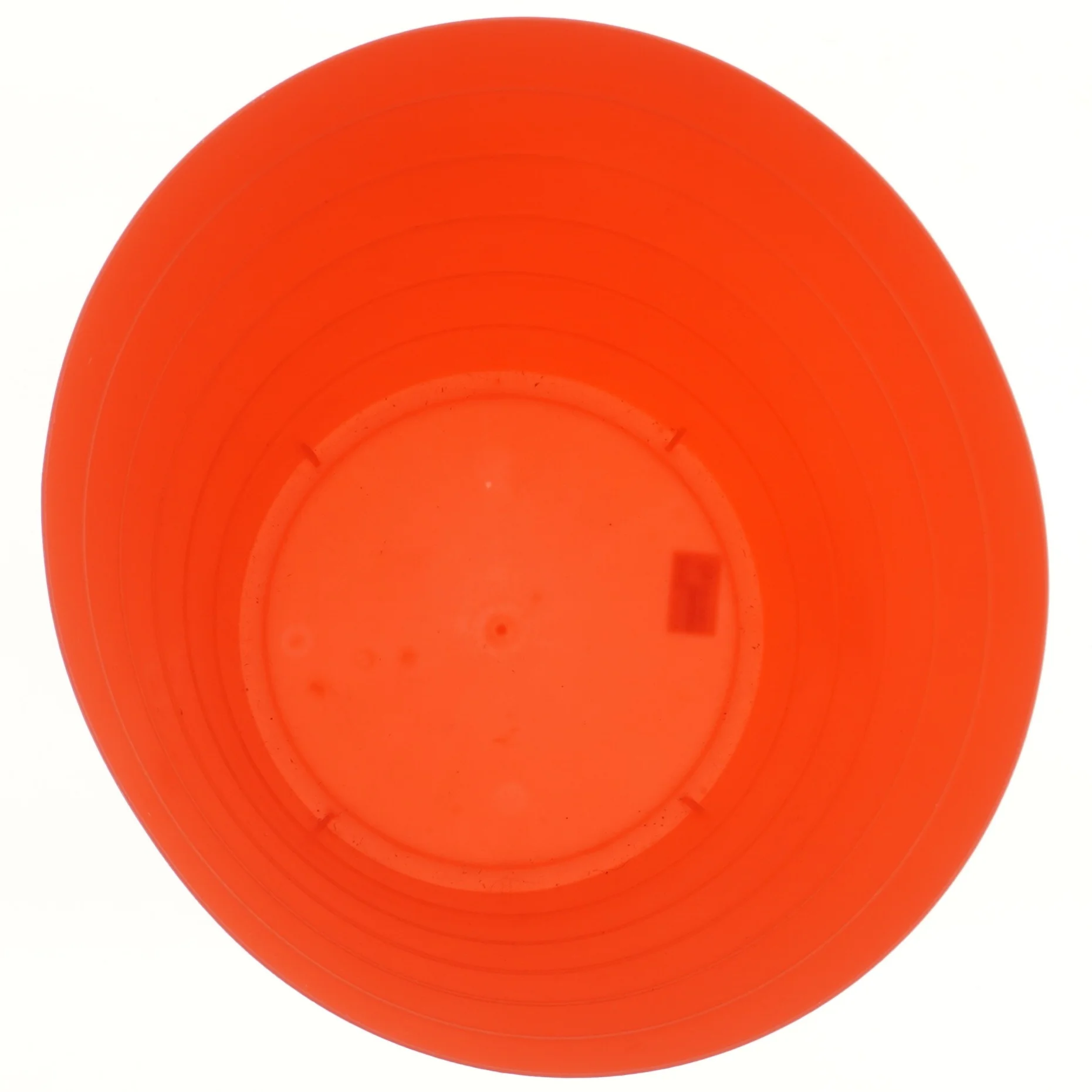 Orange plast skraldespand/potte, 30 cm fra IKEA (str. 30 cm, ø 30 cm)