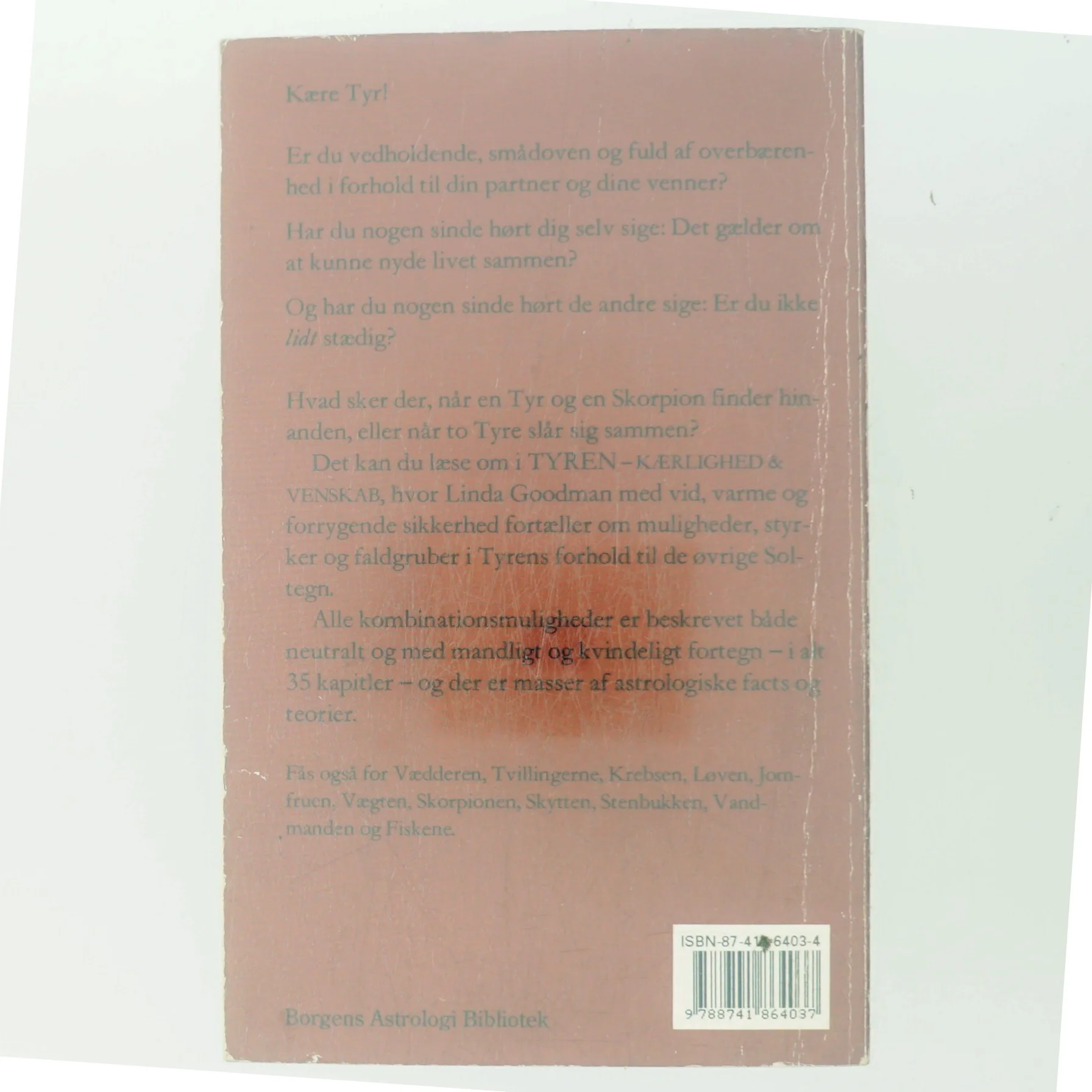 Tyren - kærlighed & venskab : 21. april-21. maj af Linda Goodman (Bog)