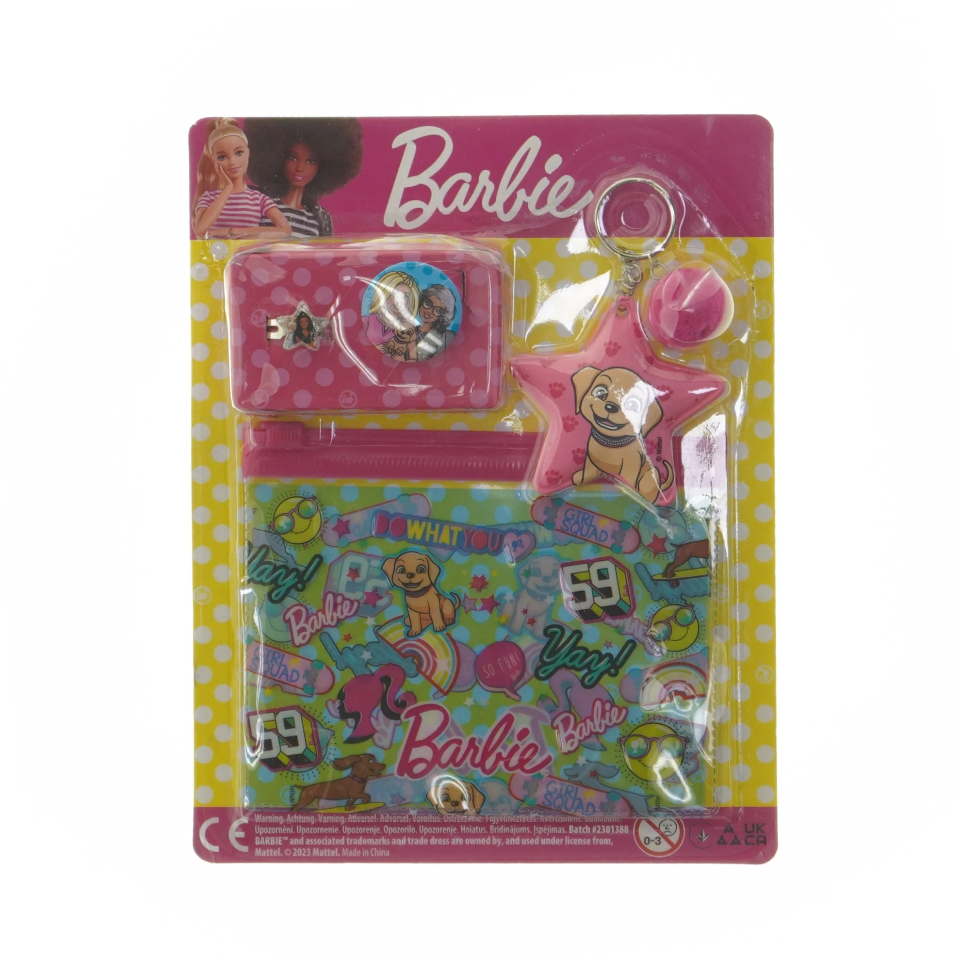 Barbie sæt med tilbehør fra Barbie (str. 14,5x18,5 cm)