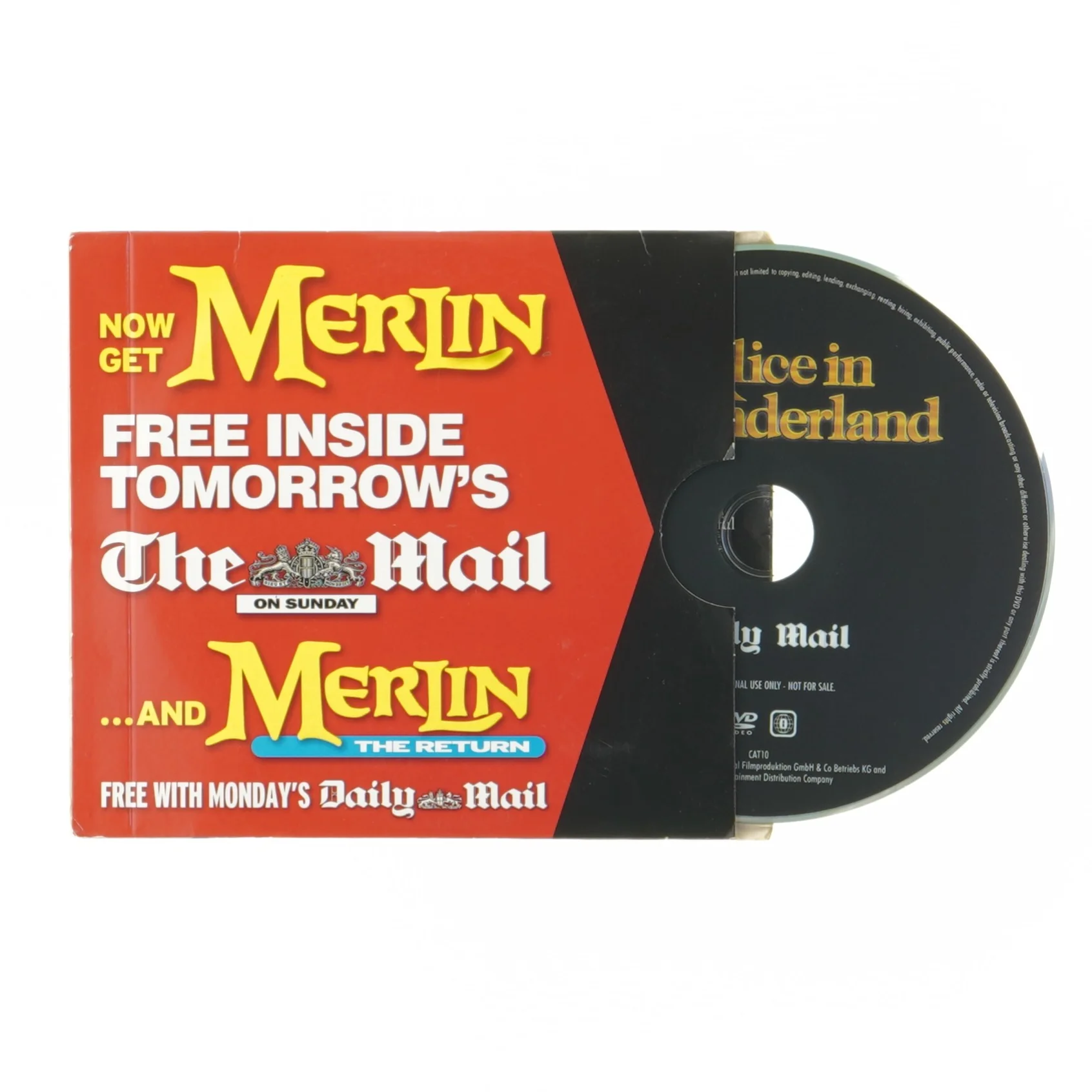 Alice in Wonderland DVD (str. 12,5x12,5 cm)