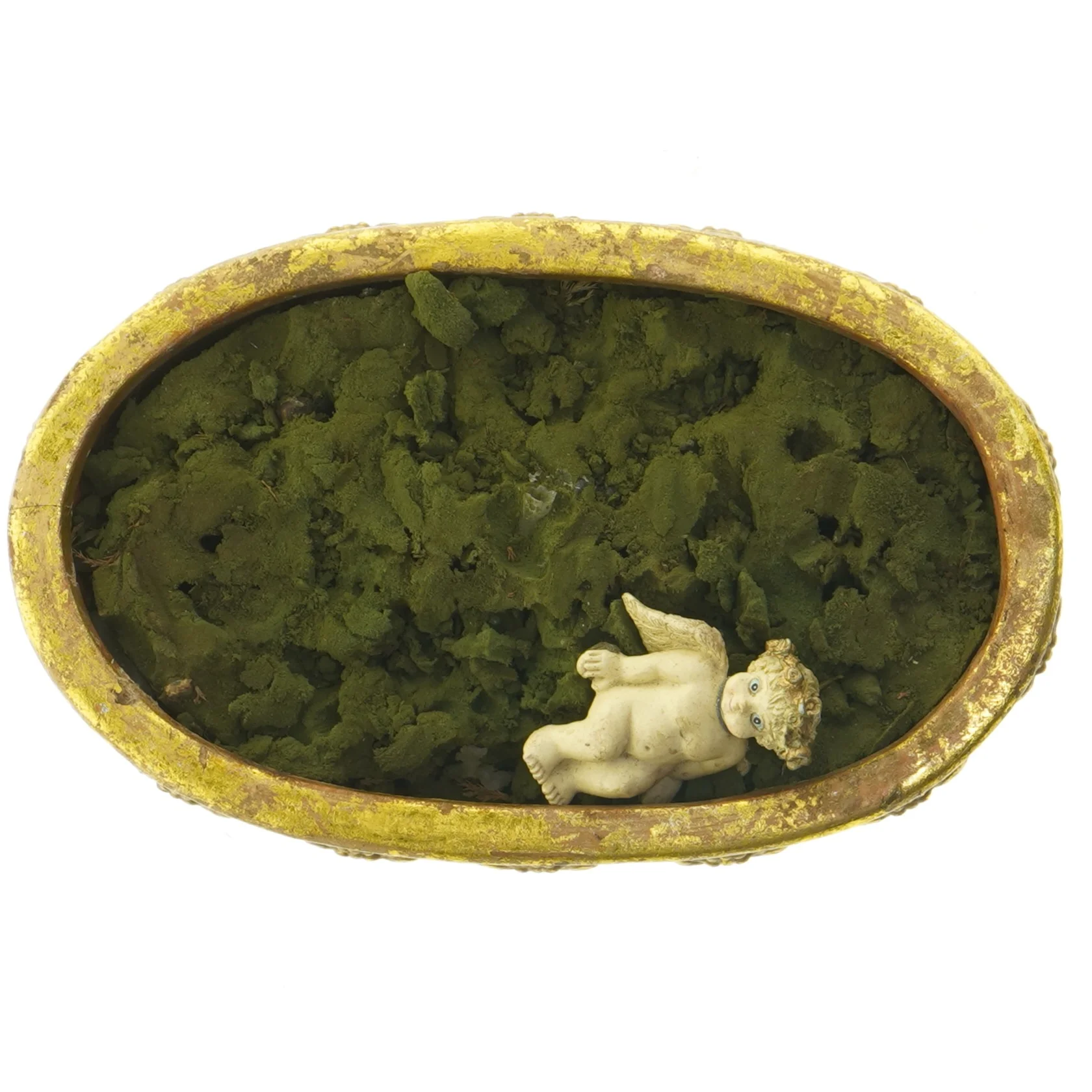 Dekorativ blomsterkrukke med engel (str. 22 cm)