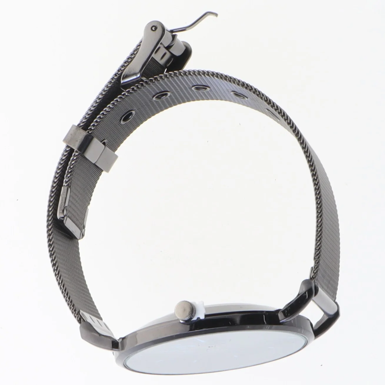 Geneva armbåndsur med sort mesh rem fra Geneva (str. Ø 4 cm)