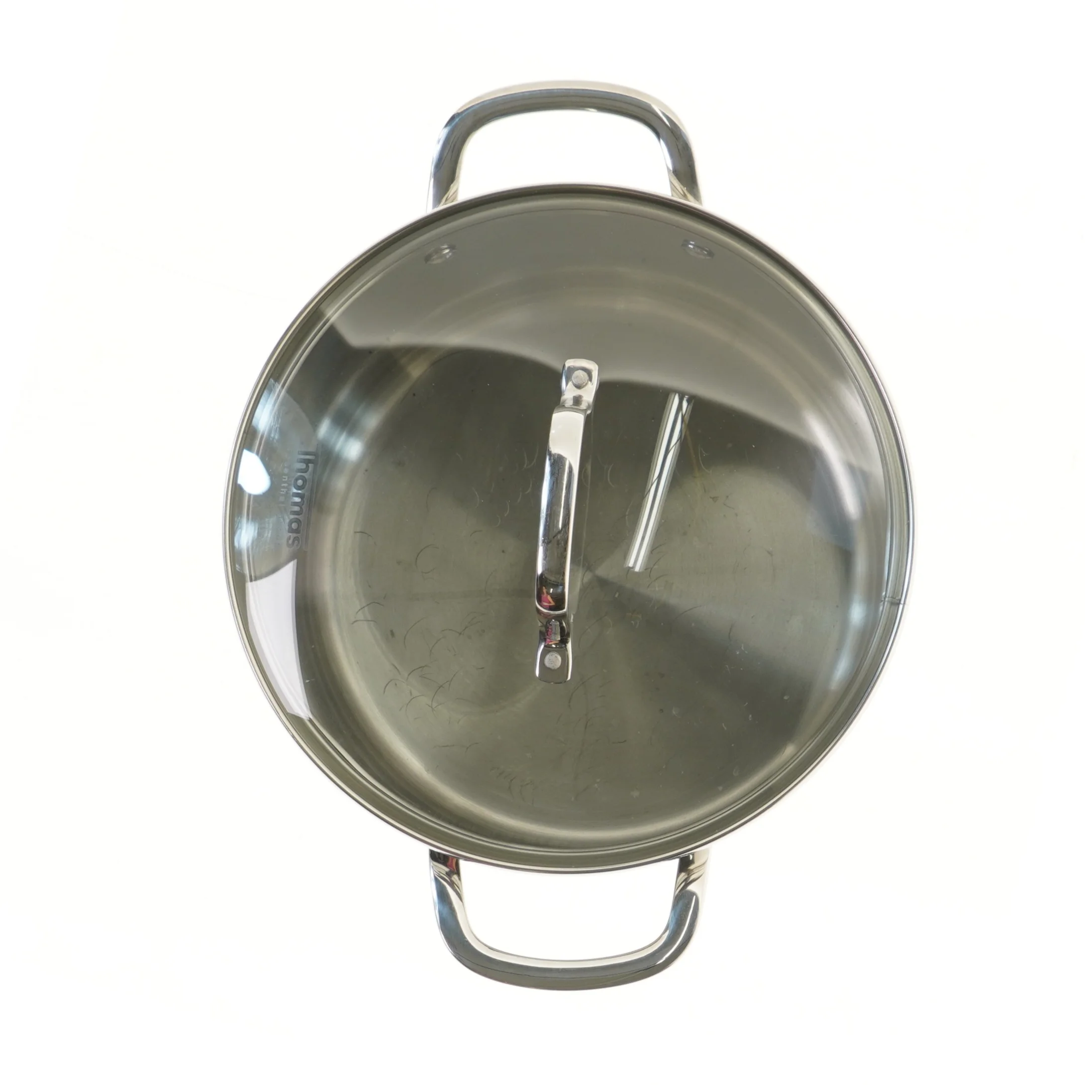 Suppegryde med låg, rustfrit stål fra Thomas (str. Ø 25,5 cm)