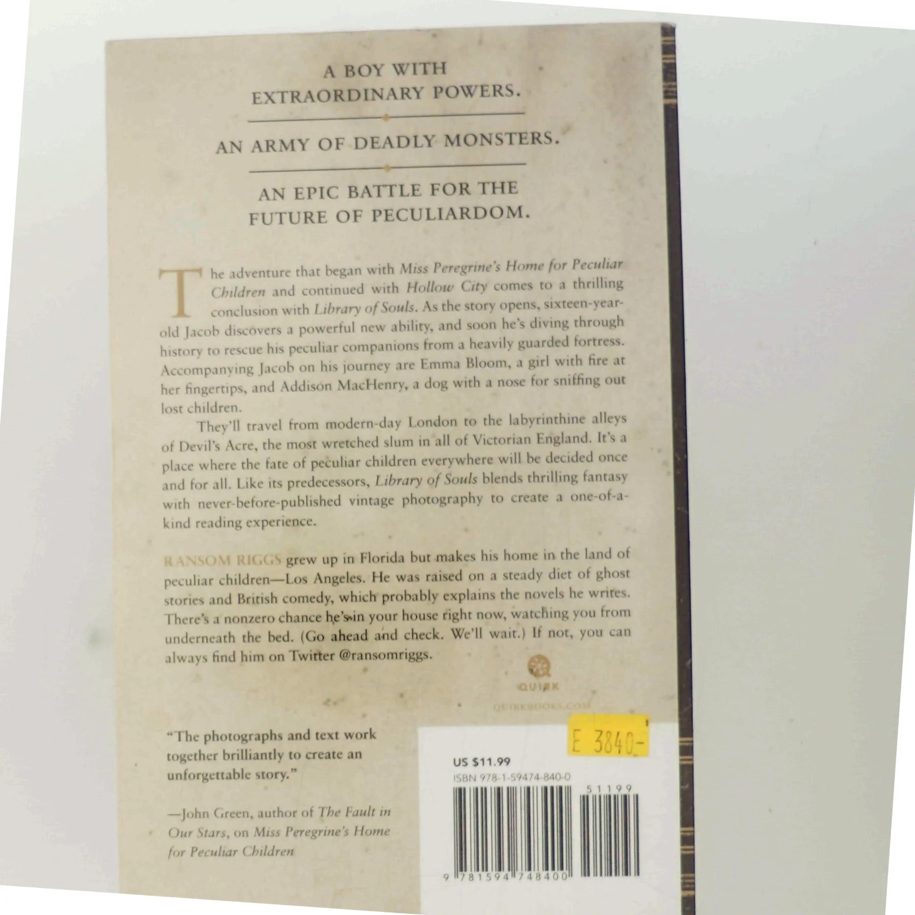 Library of Souls af Ransom Riggs (Bog)