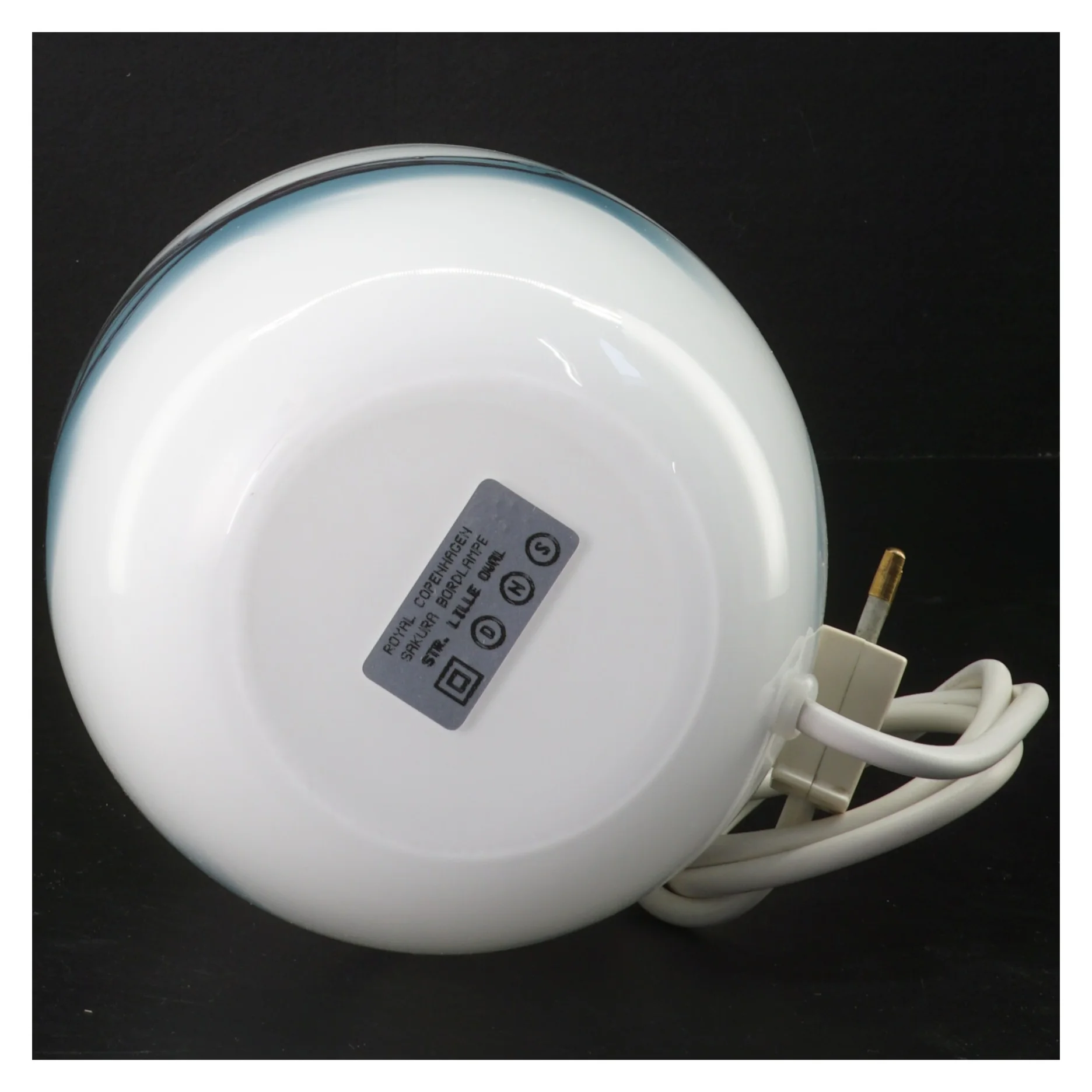 Bordlampe i glas fra Royal Copenhagen (str. 33 cm)