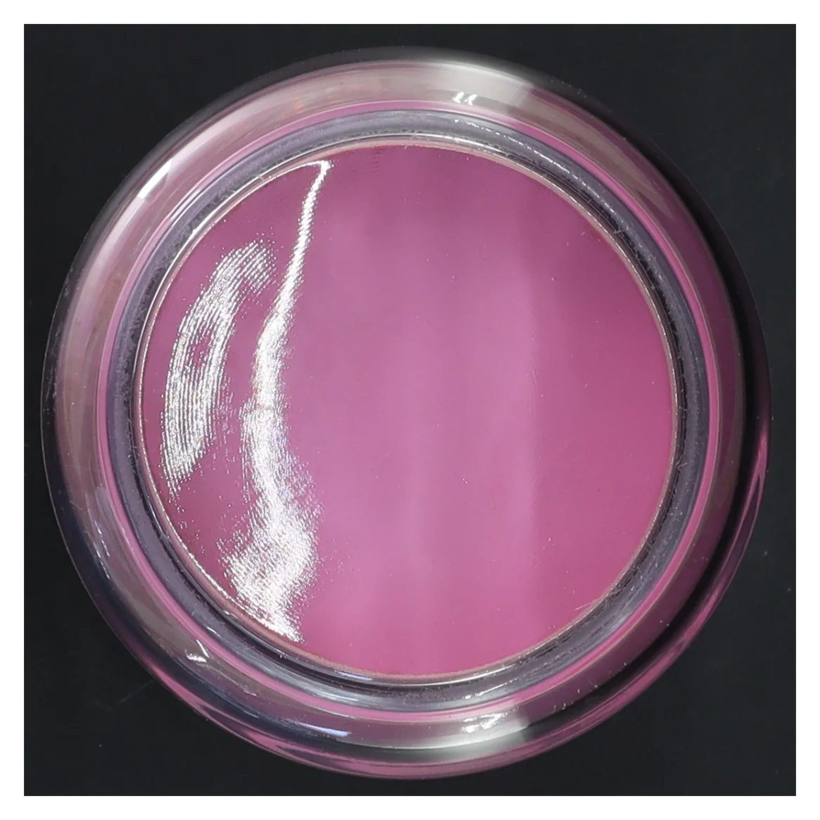 Glasbeholder med lyserødt låg (str. 11 cm)