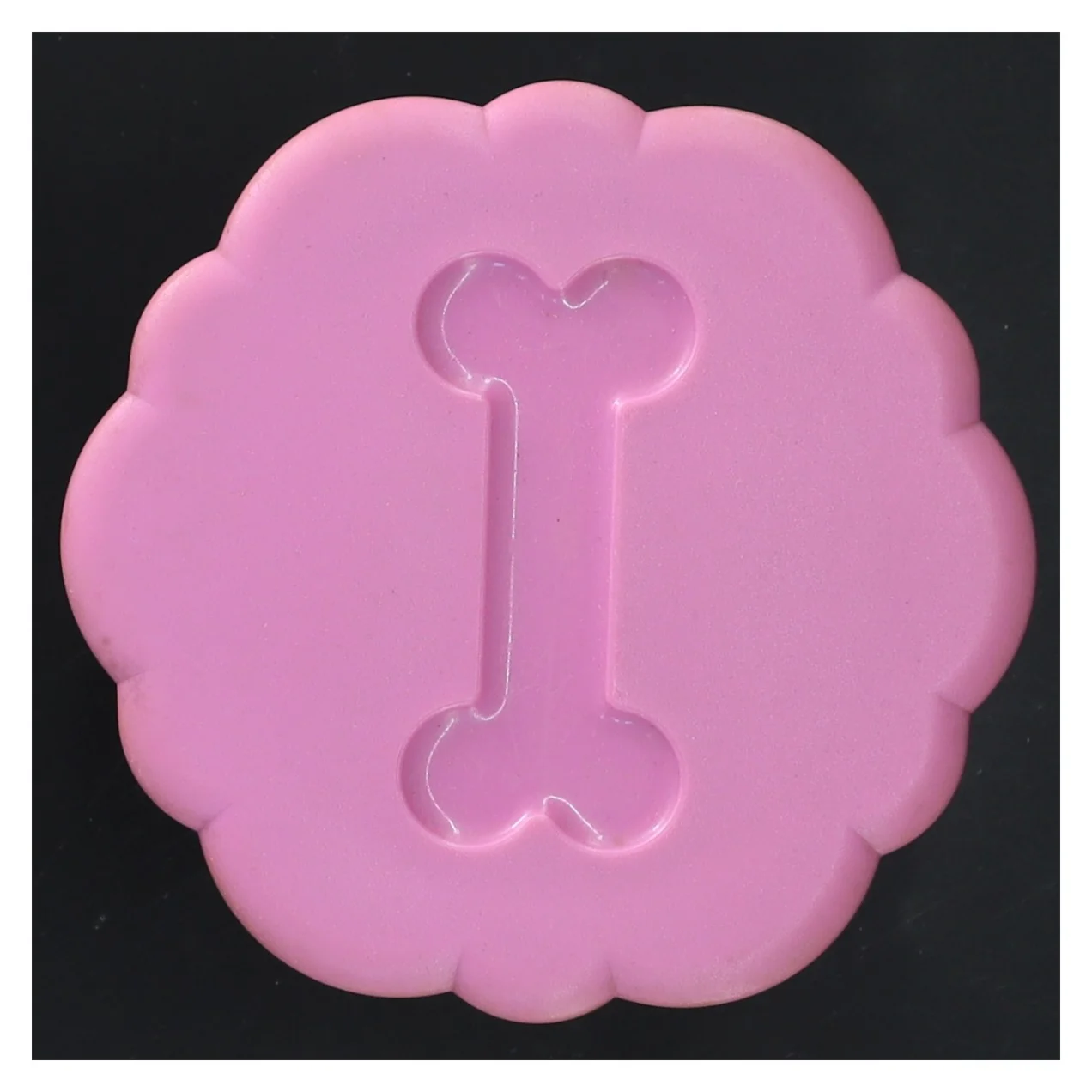 Glasbeholder med lyserødt låg (str. 11 cm)