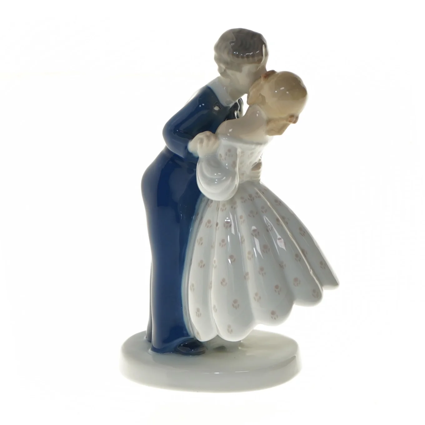 Porcelænsfigur af dansende par fra B&G (str. 19 cm)