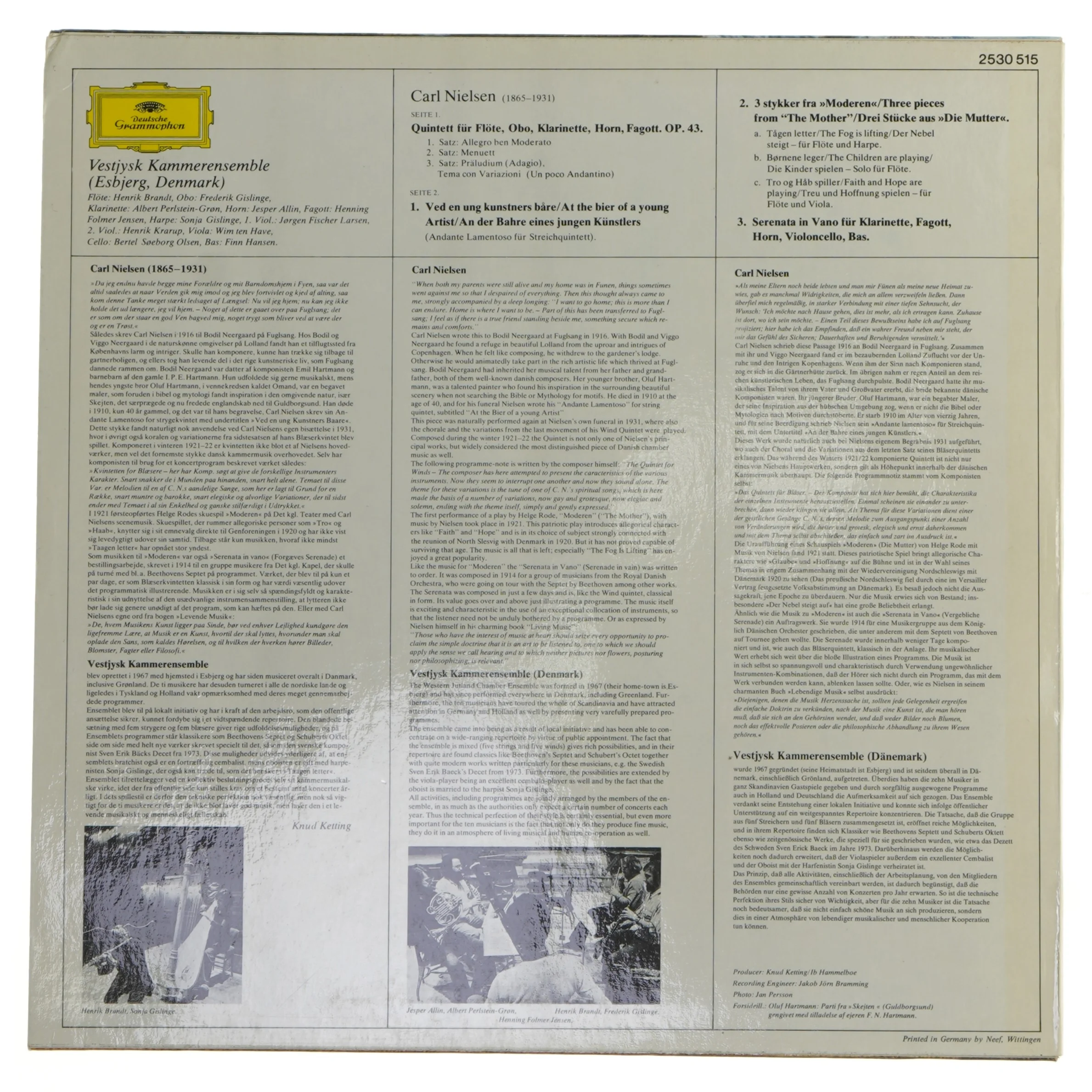 Carl Nielsen LP - Vestjysk Kammerensemble