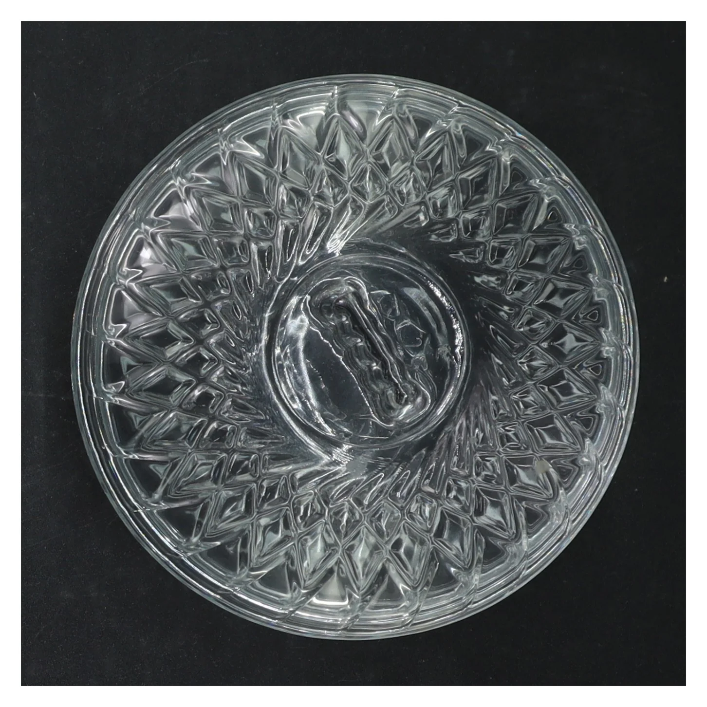 Krystalglas sukkerskål med låg