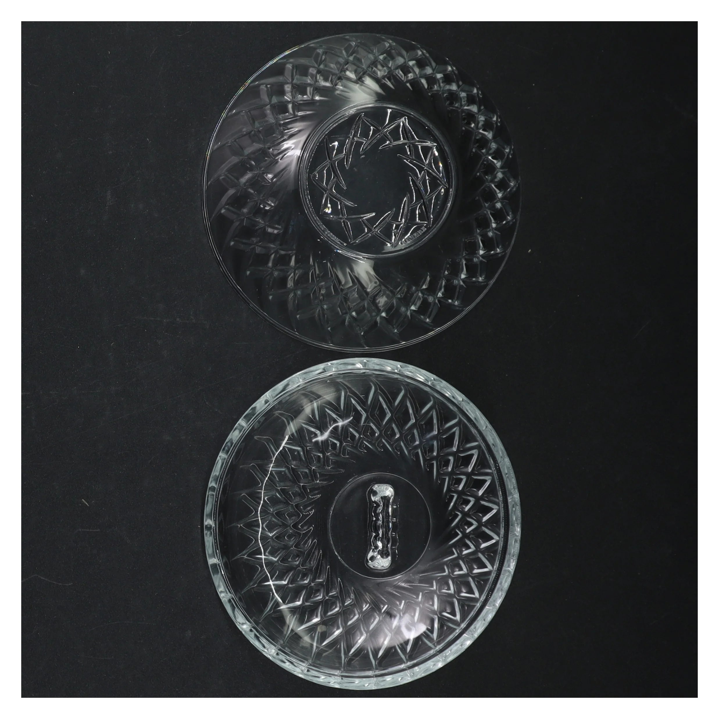 Krystalglas sukkerskål med låg