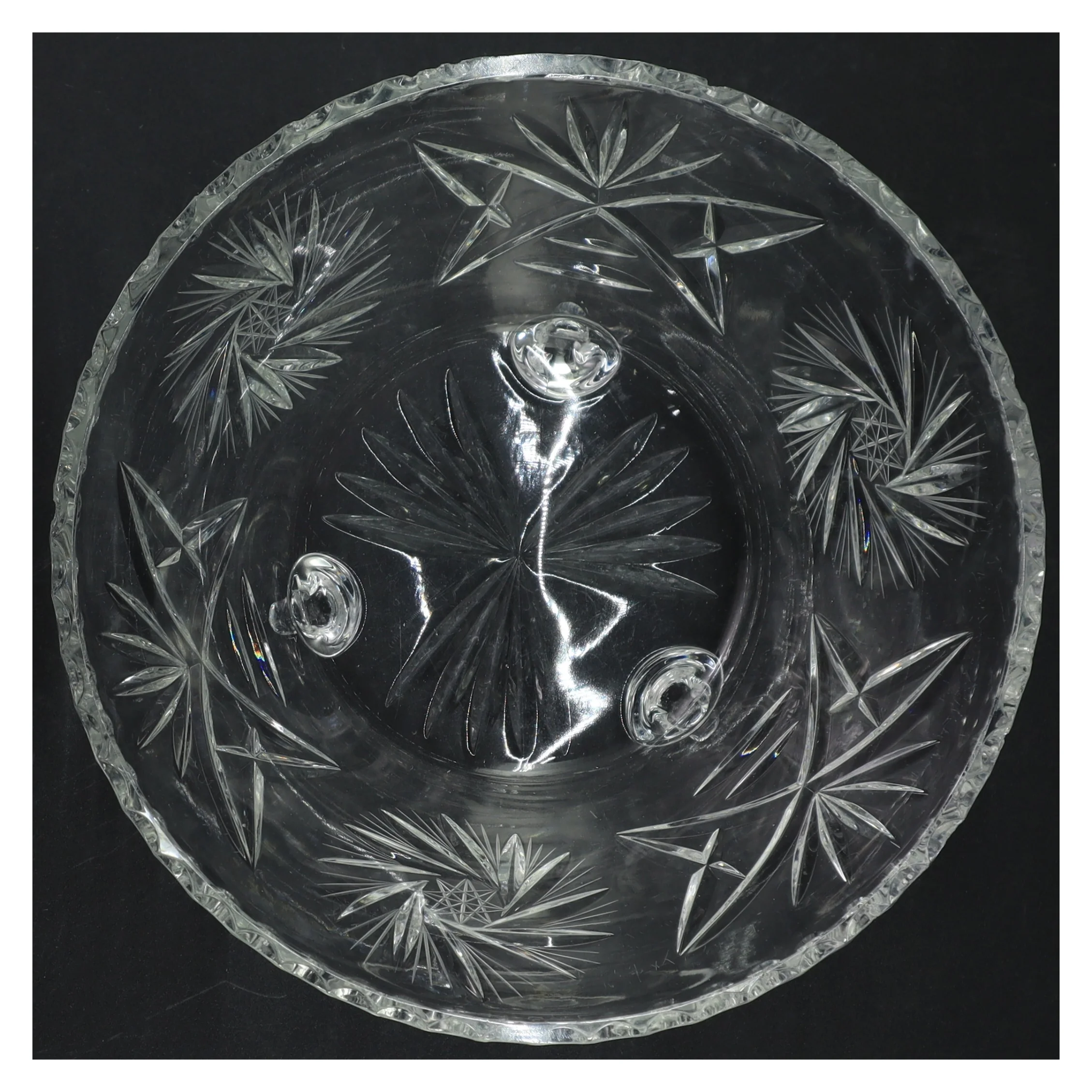 Skål af krystalglas (str. 21 cm)