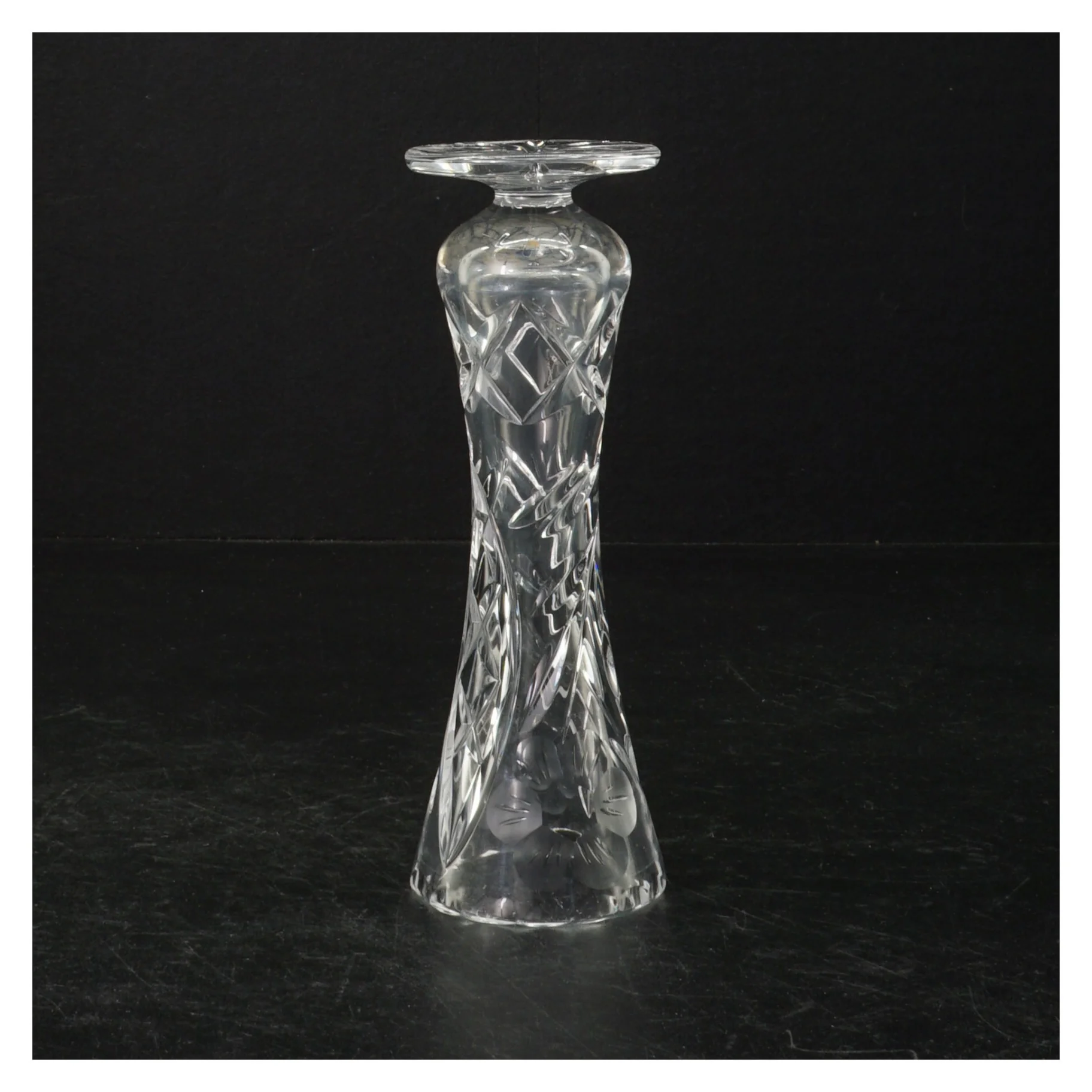 Krystal glad vase (str. 16 cm)