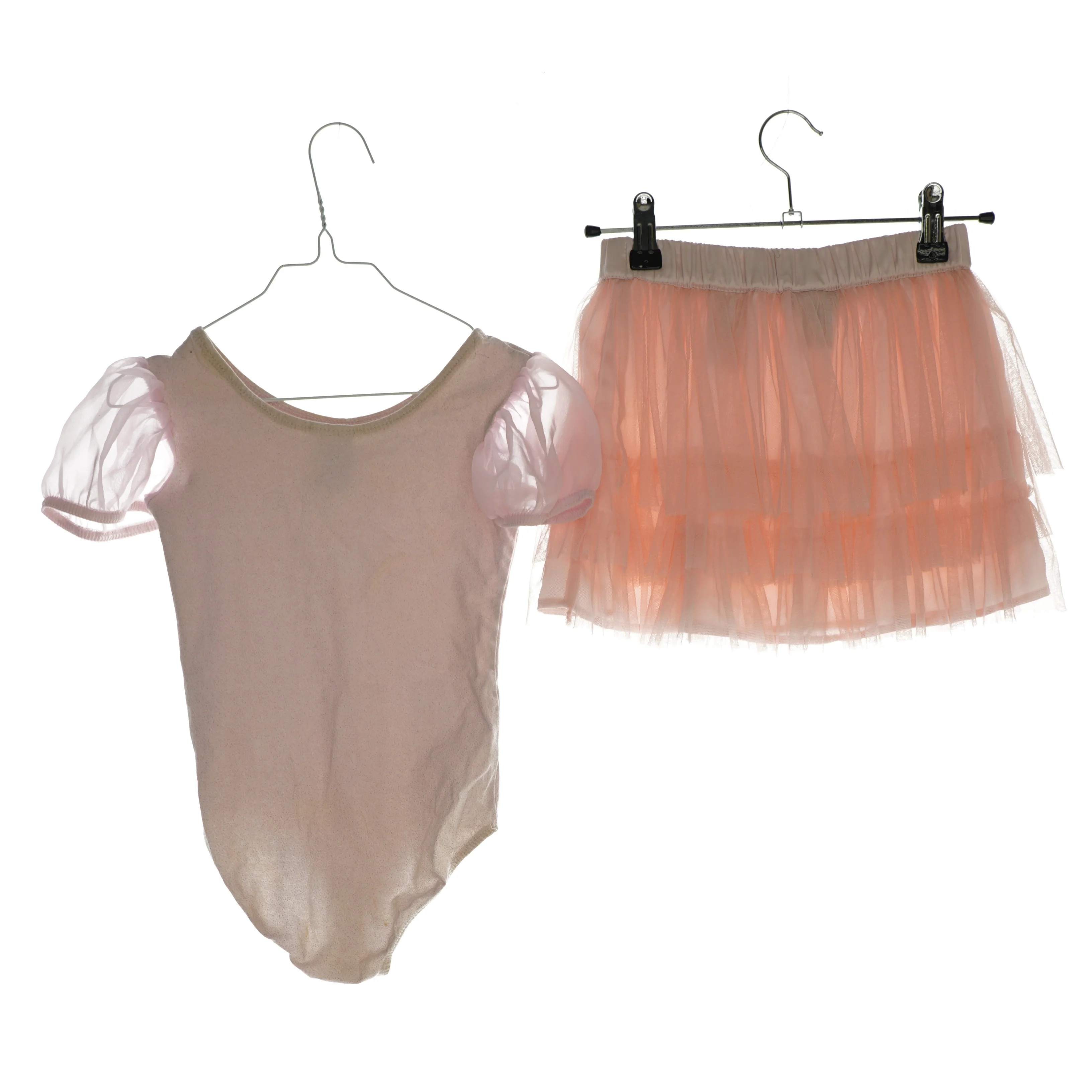 Sæt med bodystocking og nederdel fra H&M og dancewear (str. bodystocking 122-128 og nederdel 116)