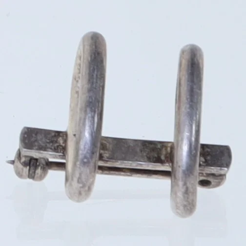 Vintage sølvbroche (str. 2 cm)