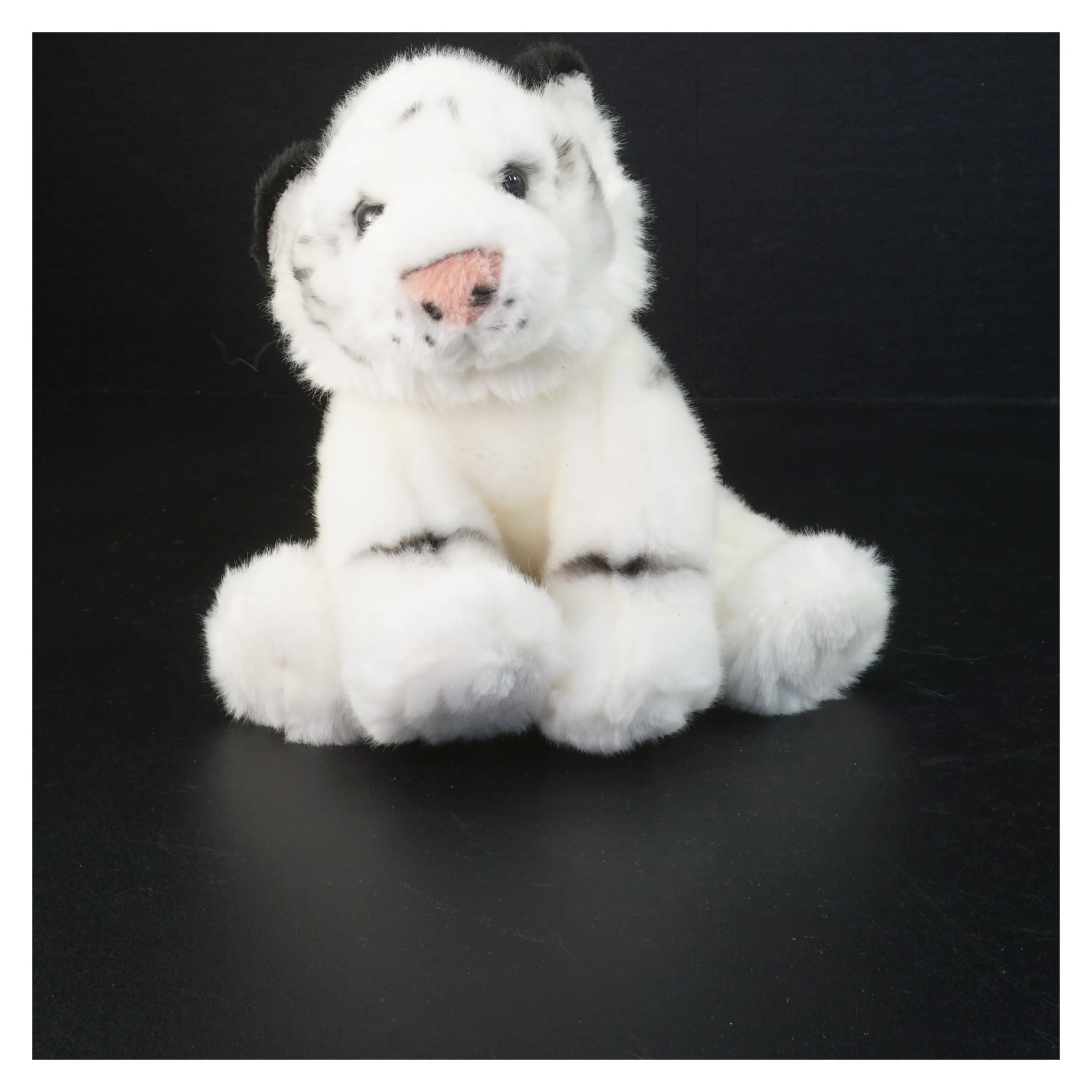 Hvid tiger tøjdyr (str. 18 cm)