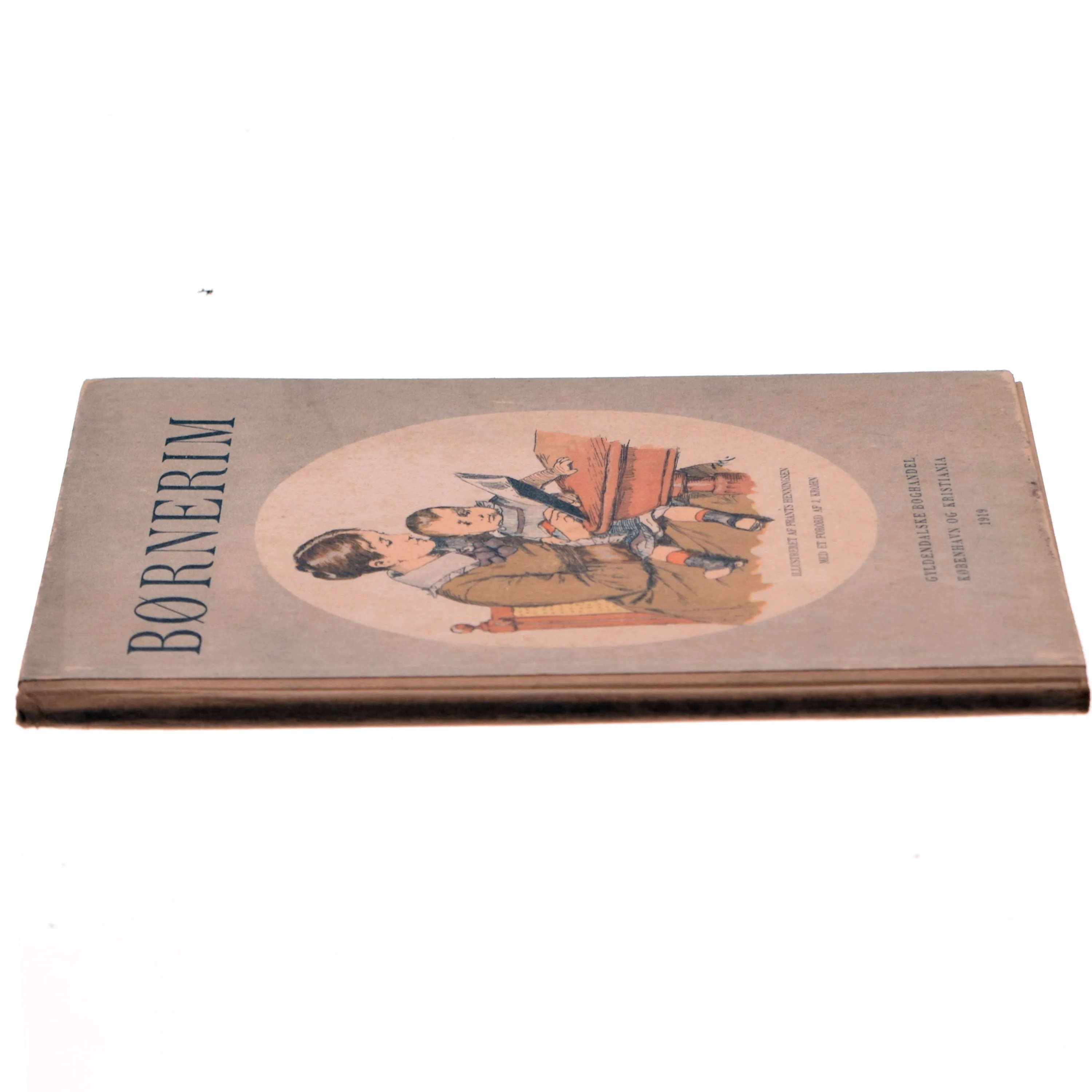 Gammel Børnerim Bog fra Gyldendalske Boghandel