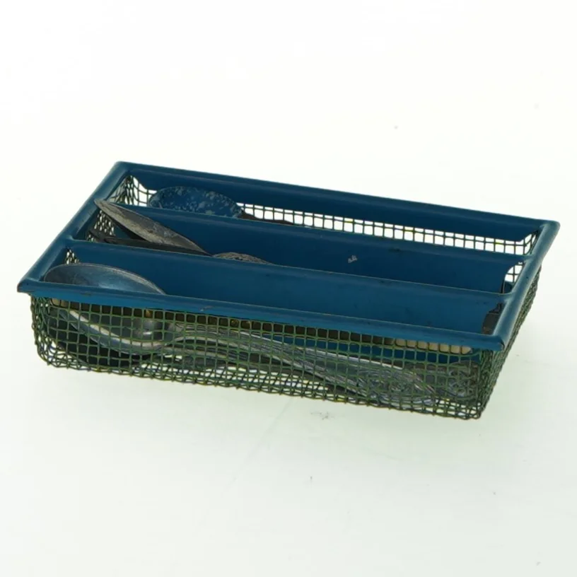 Bestik og bestikbakke (str. 9,5x7,5x2,5 cm)