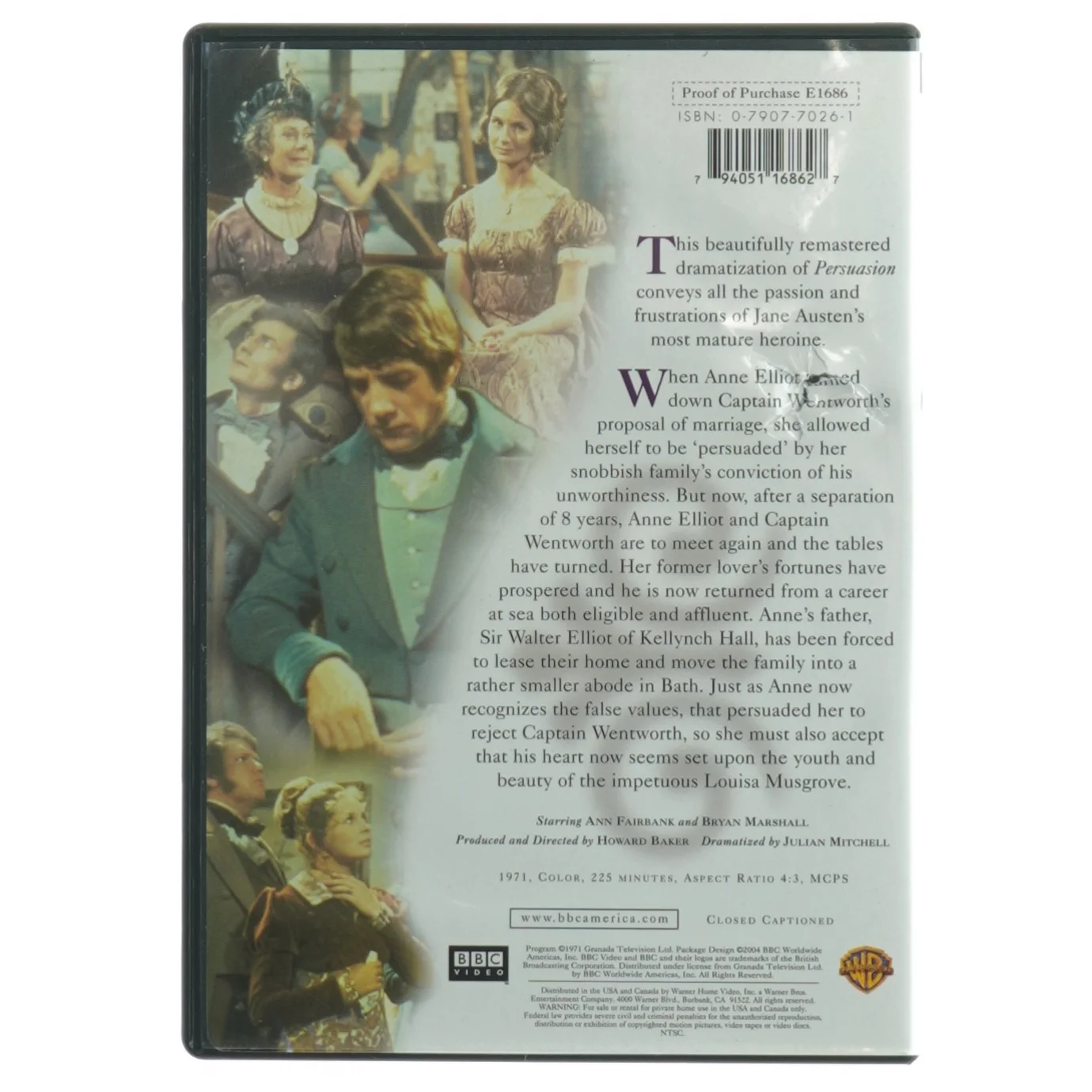 DVD 'Persuasion' Jane Austen BBC