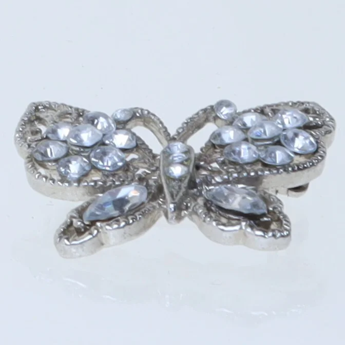 Sommerfugle broche med rhinsten (str. 3 cm)