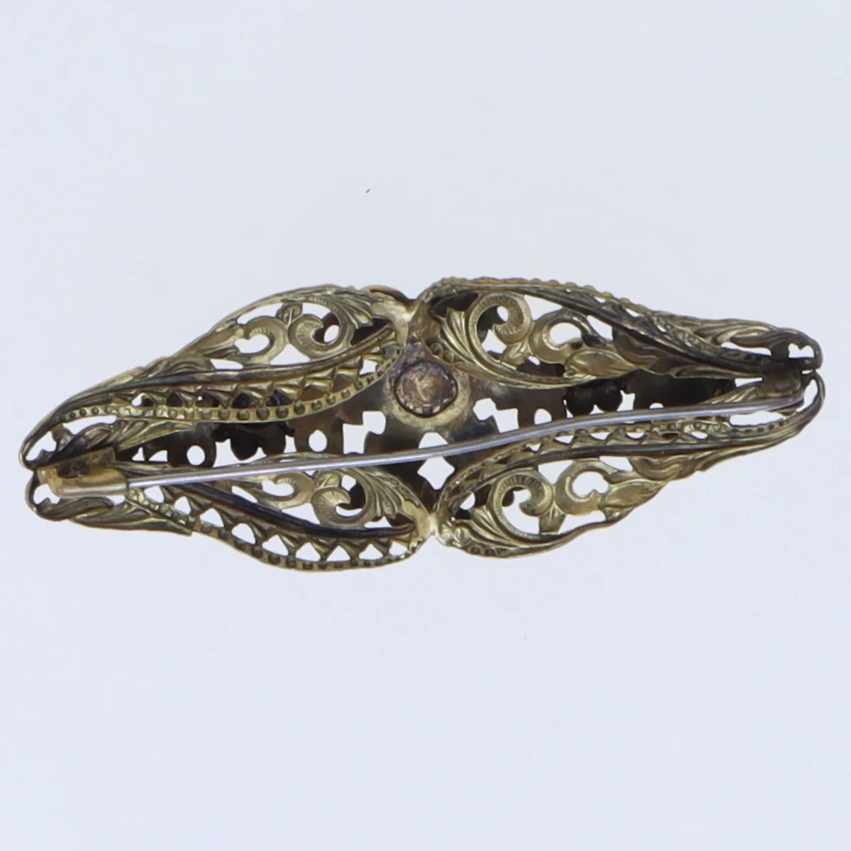 Vintage metallisk hårspænde (str. 7 cm)