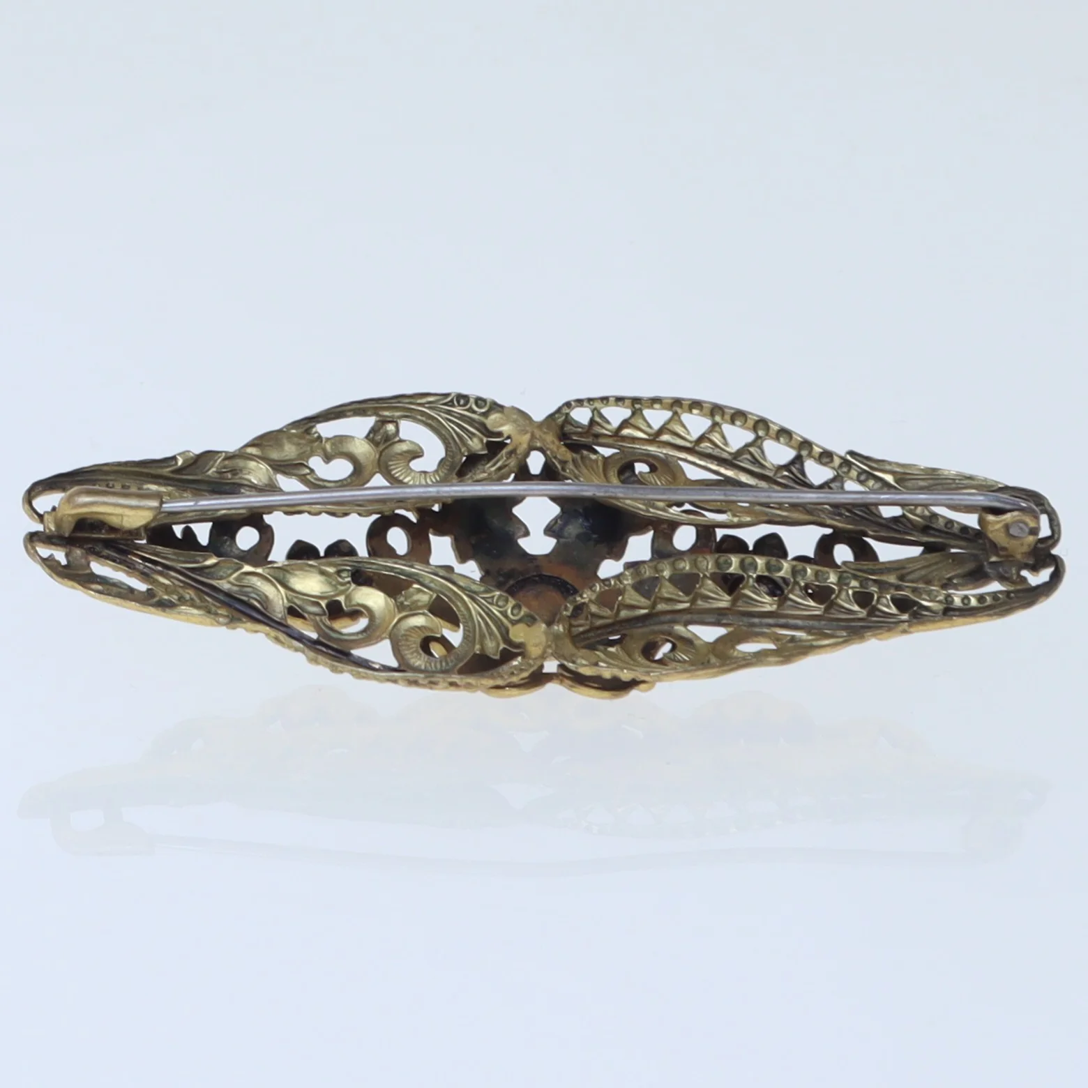 Vintage metallisk hårspænde (str. 7 cm)