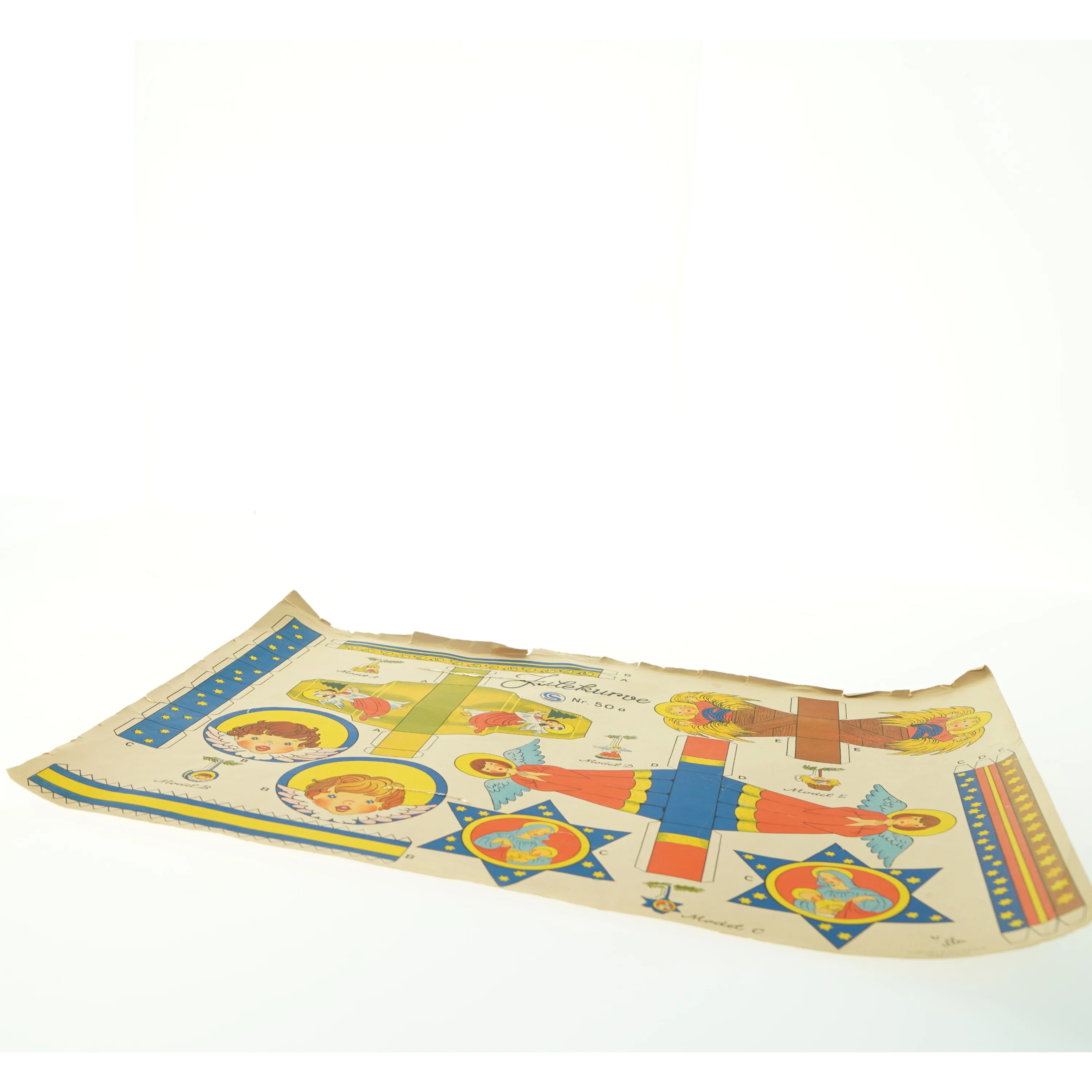 Vintage papirklip, jule klip (str. 46x34 cm)