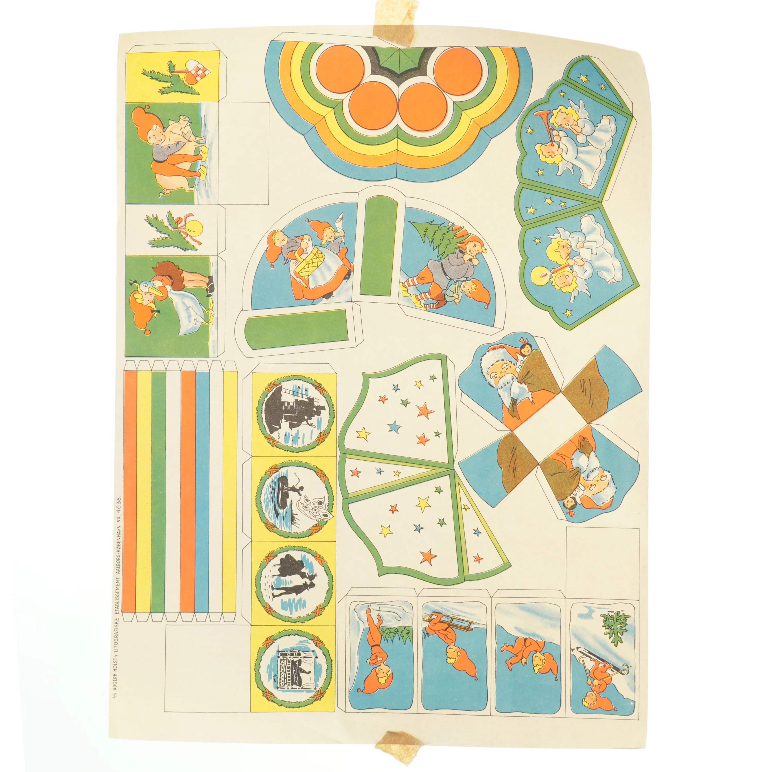 Vintage papirklip, jule klip (str. 46x34 cm)